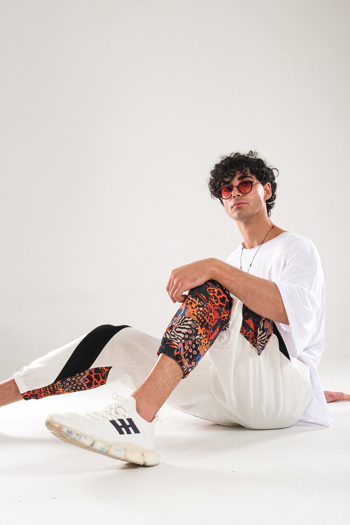 Etnik Desenli Gabardin Jogger Pantolon COC1293