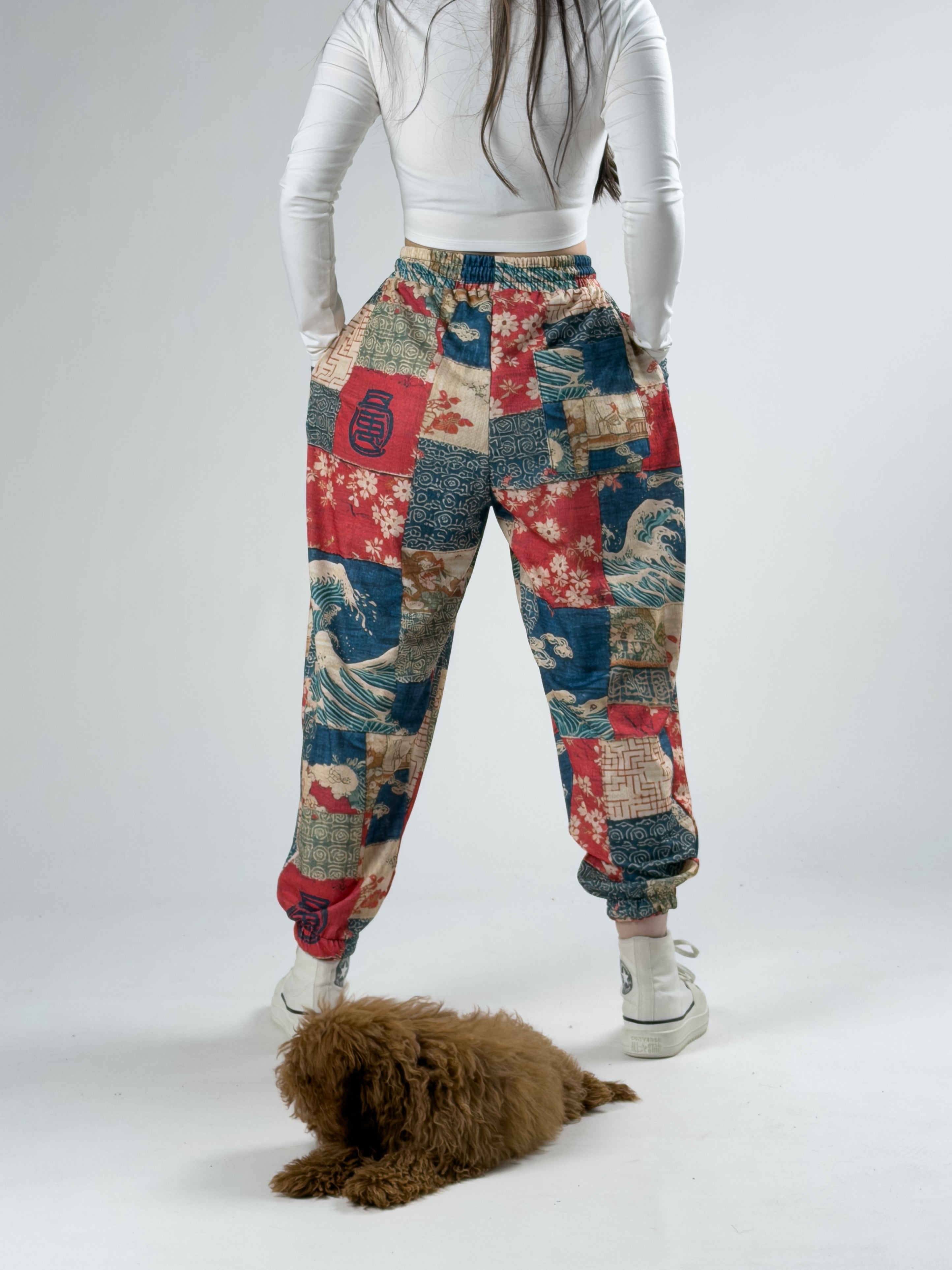 Etnik Desenli Kadın Jogger Pantolon COC2918