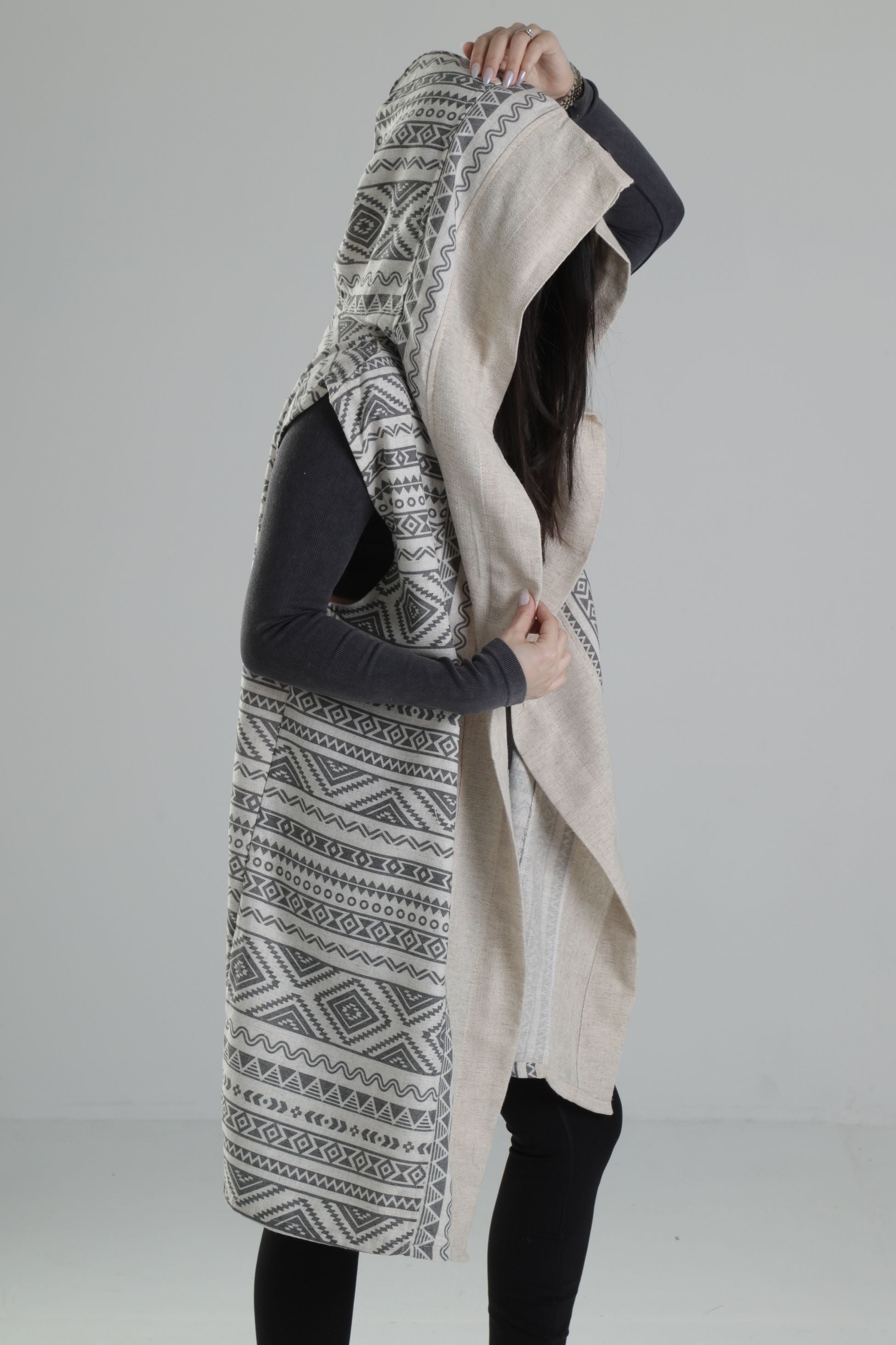 Etnik Desenli Kimono COC2242