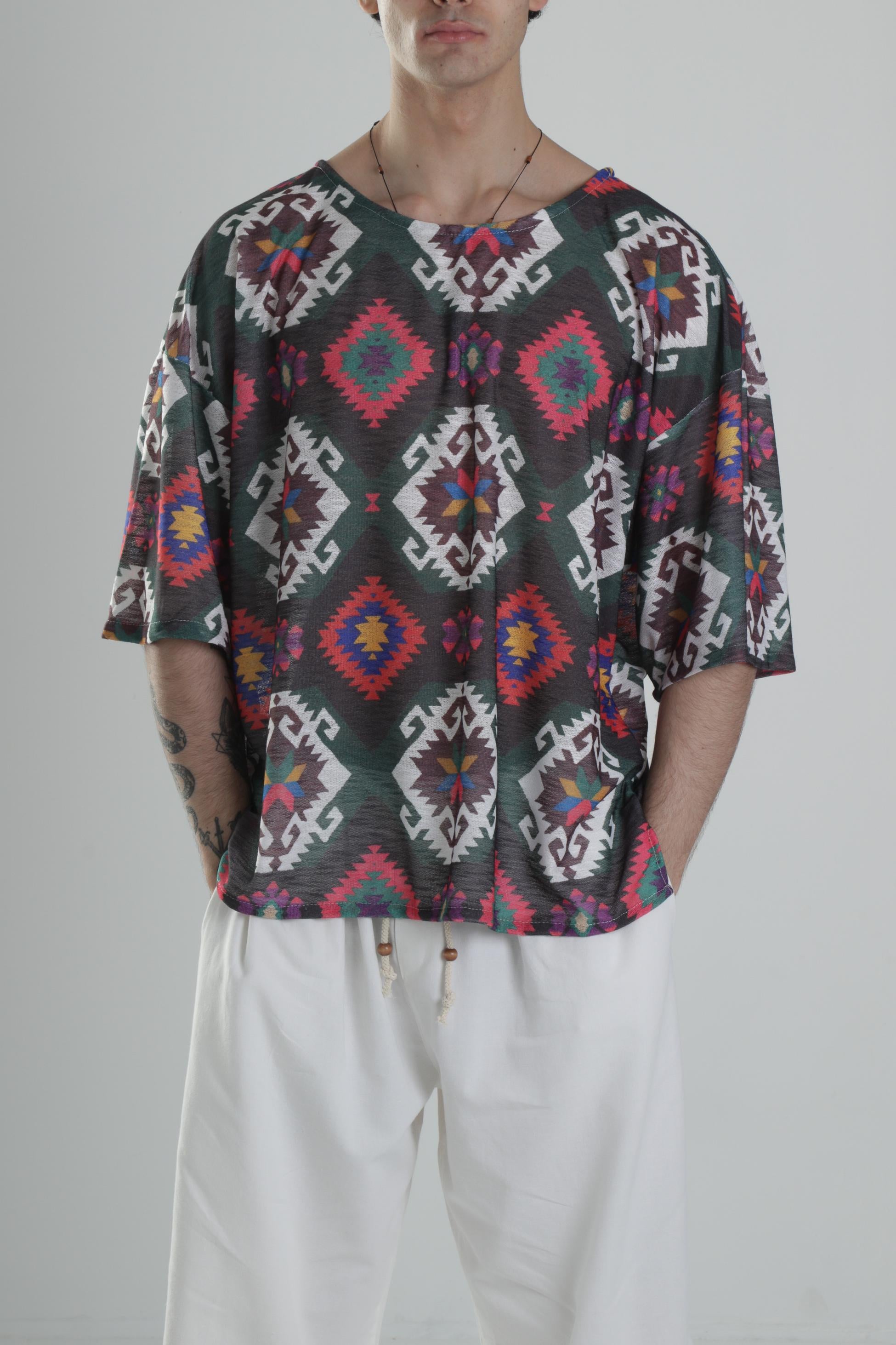 Etnik Desenli T-Shirt COC2258