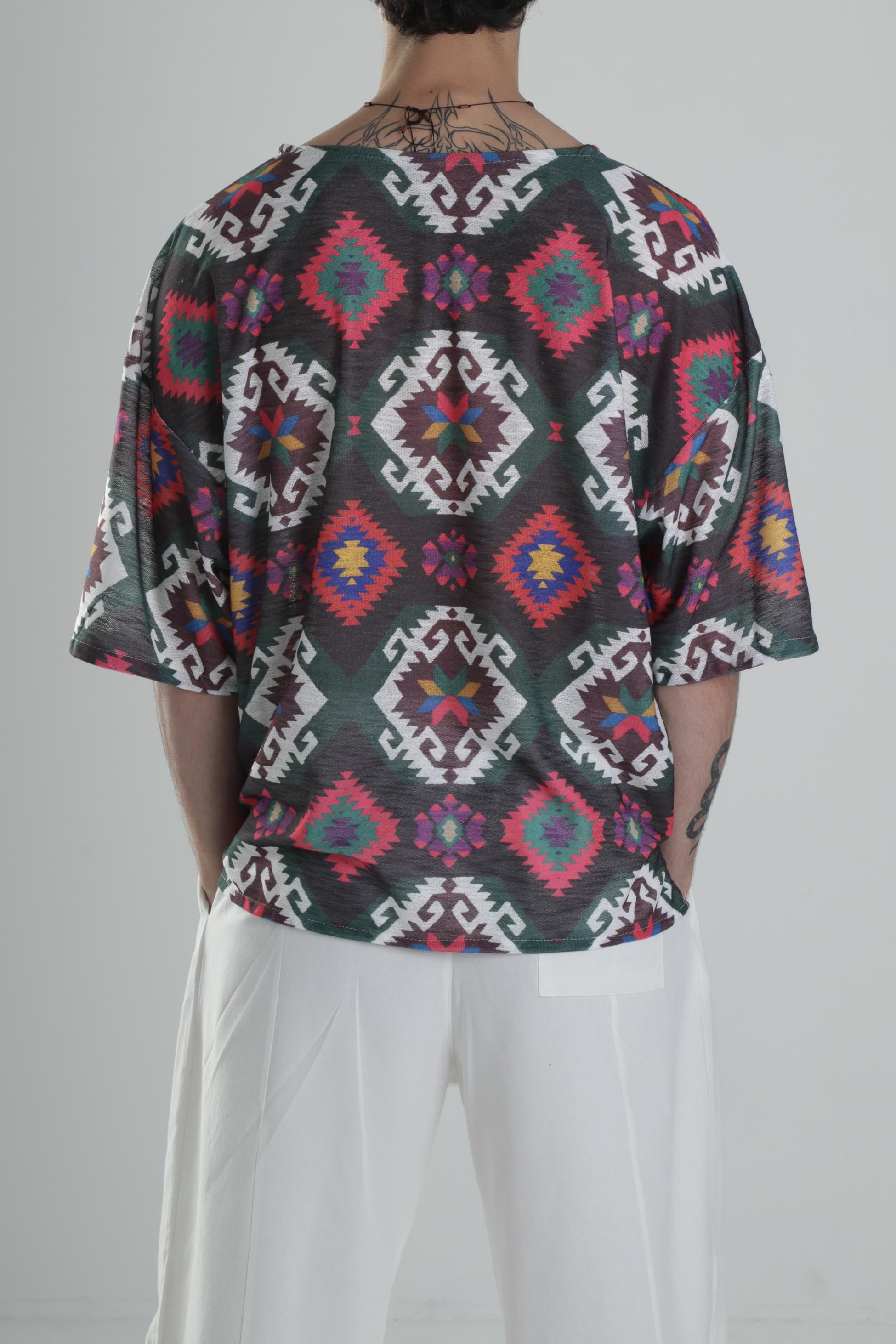 Etnik Desenli T-Shirt COC2258