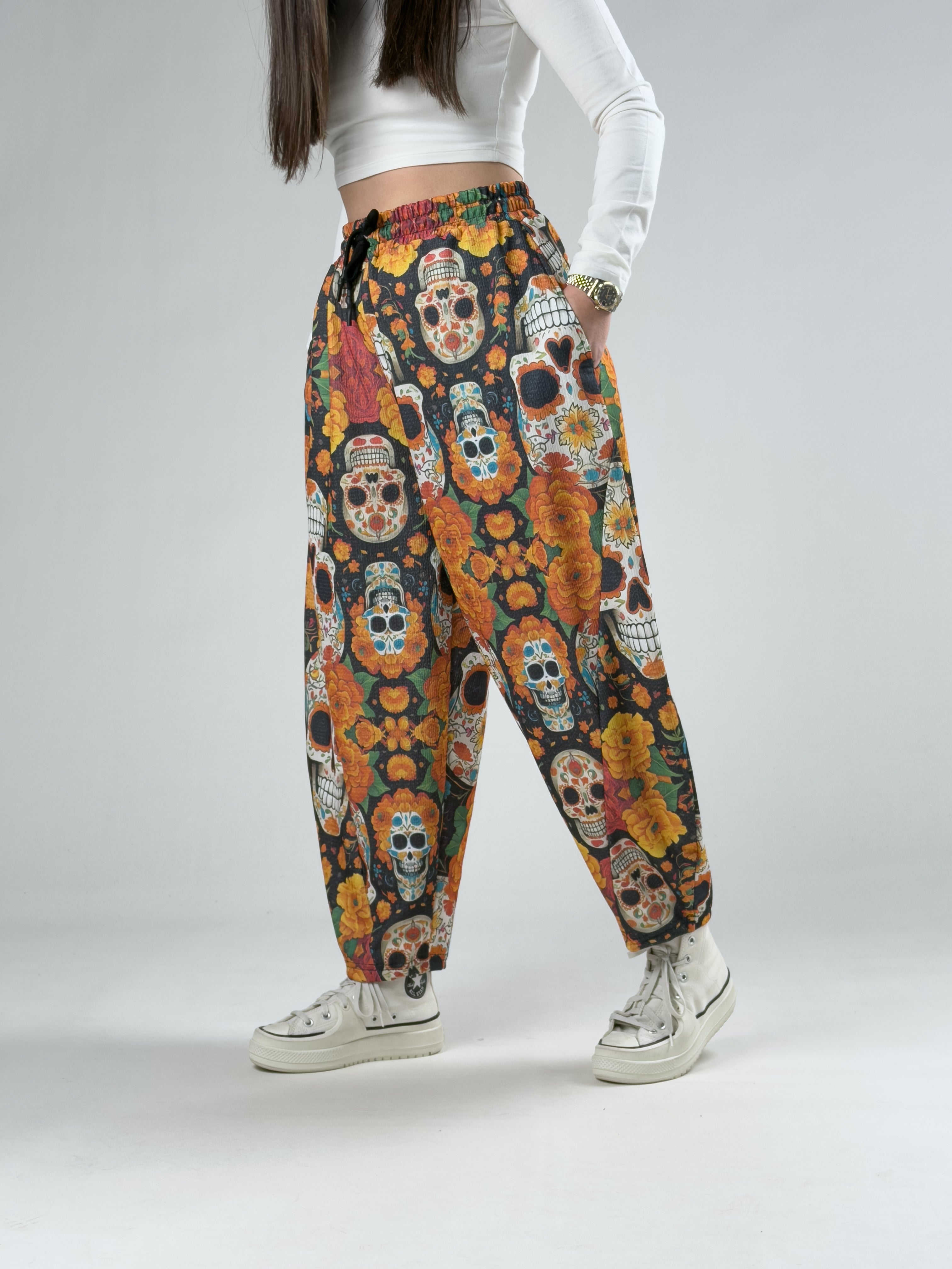 Etnik Kurukafa Patchwork Kadın Pantolon COC2961