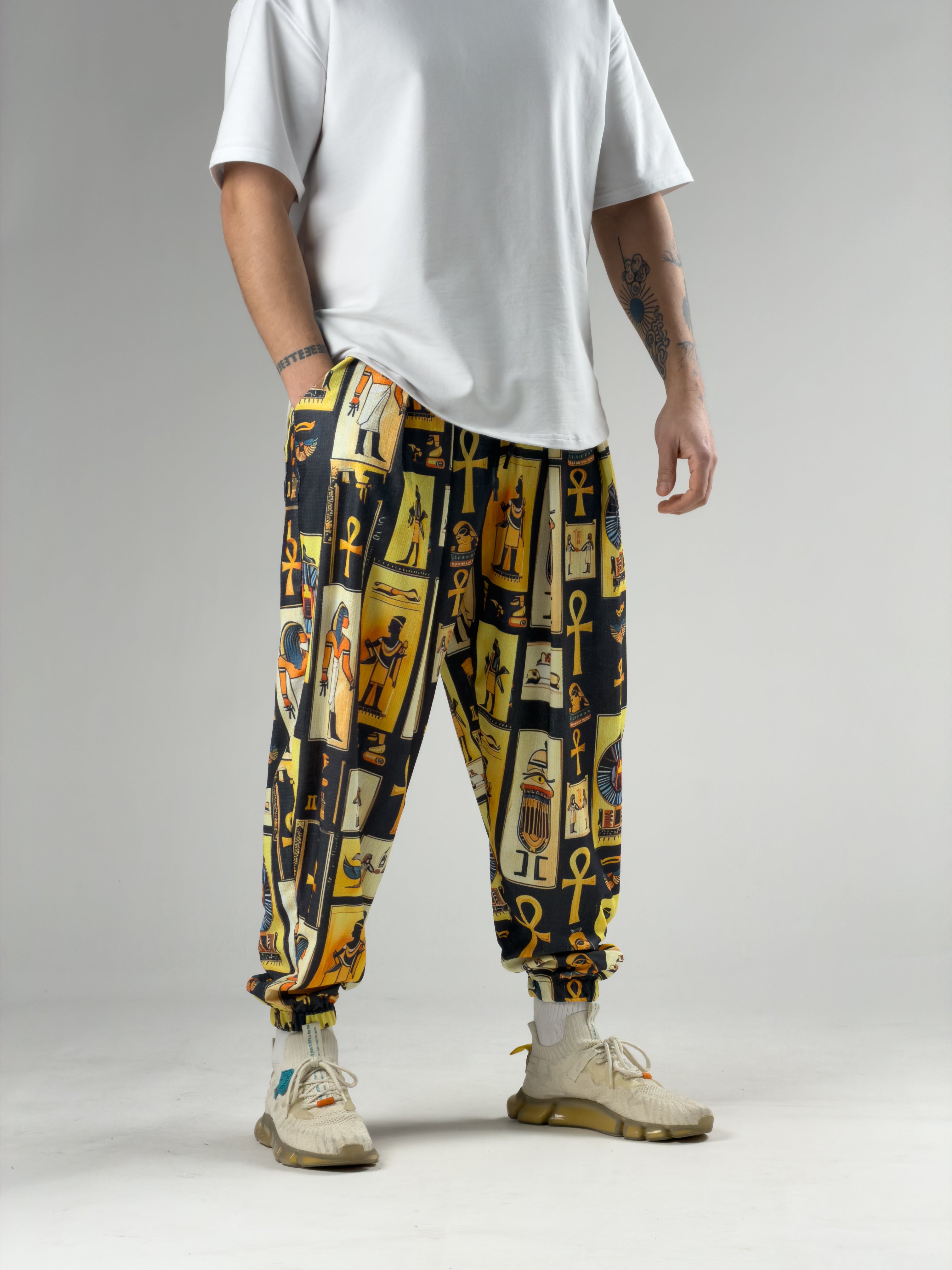 Etnik Mısır Erkek Pileli Şalvar Pantolon COC2940