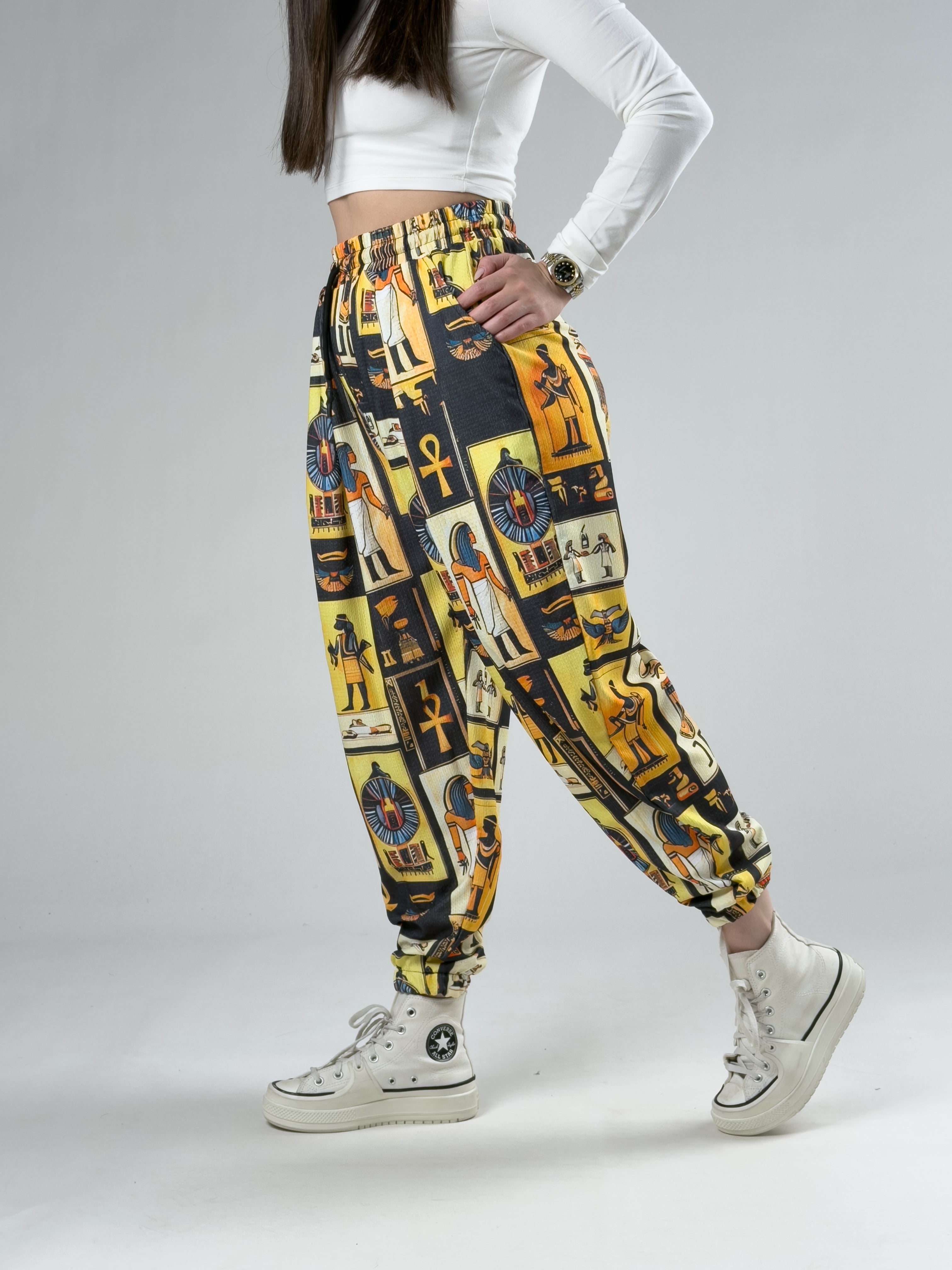 Etnik Mısır Kadın Jogger Pantolon COC2941