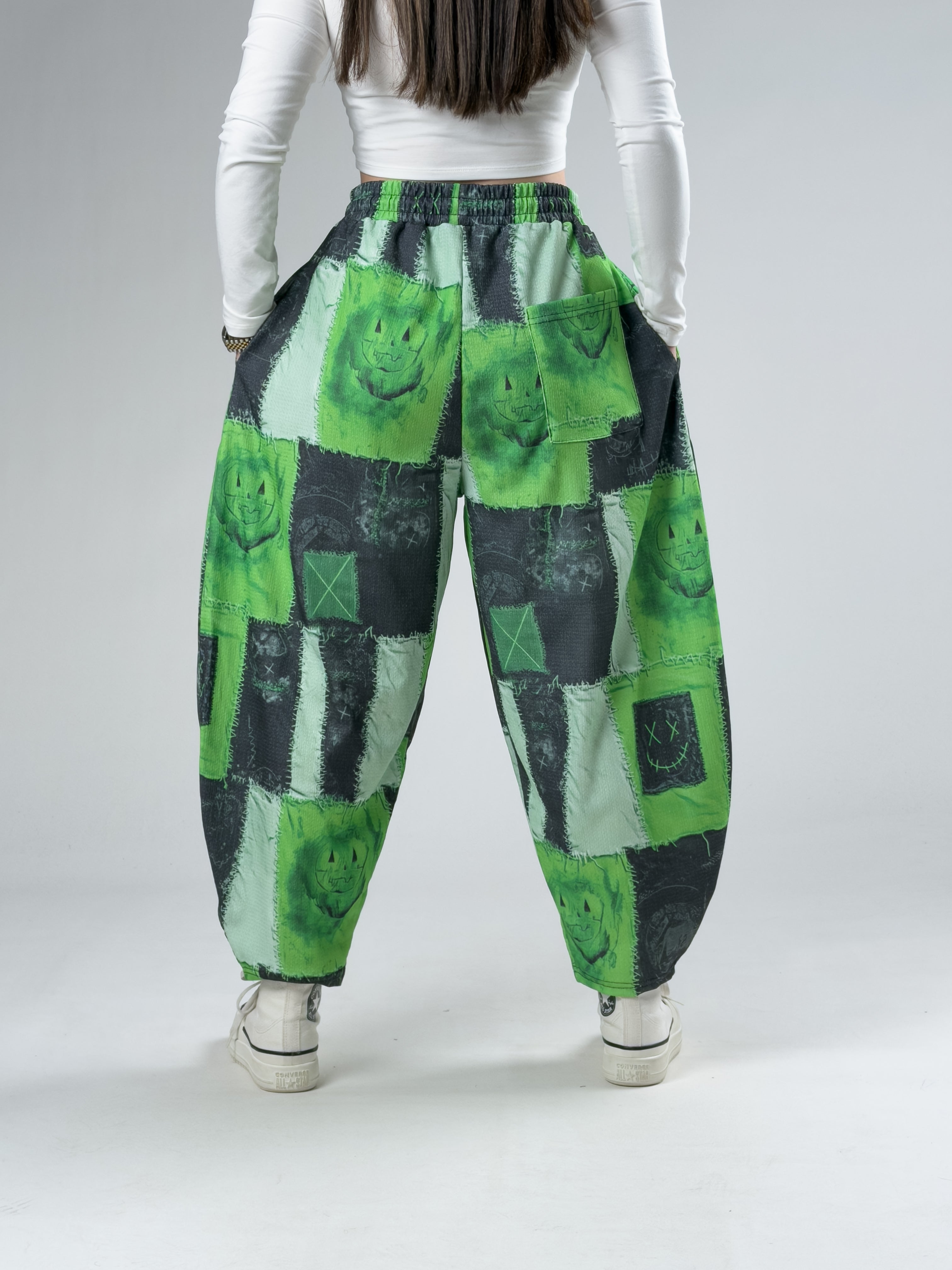 Etnik Smile Patchwork Kadın Pantolon COC2942