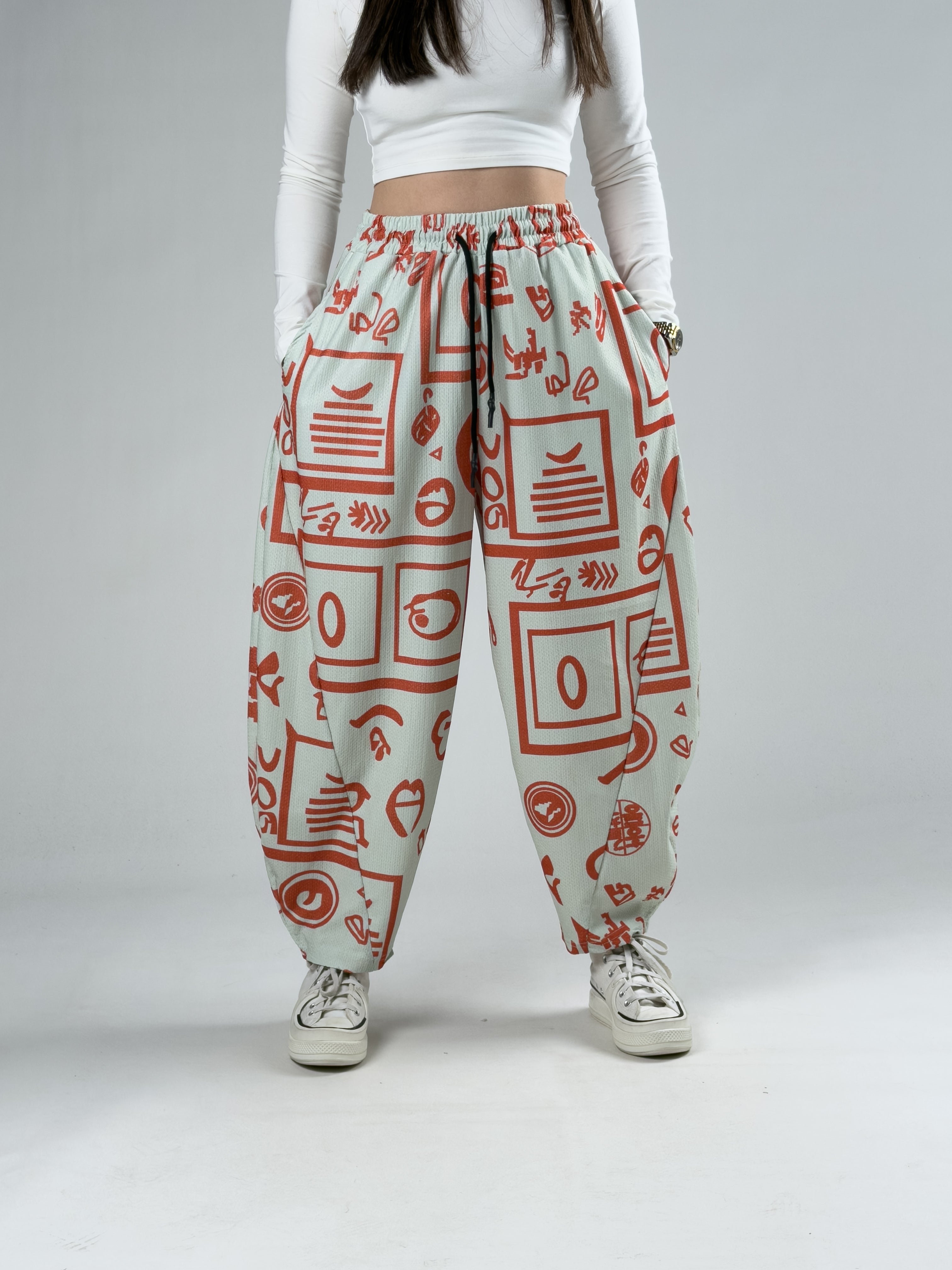 Etnik Tablo Patchwork Kadın Pantolon COC2963