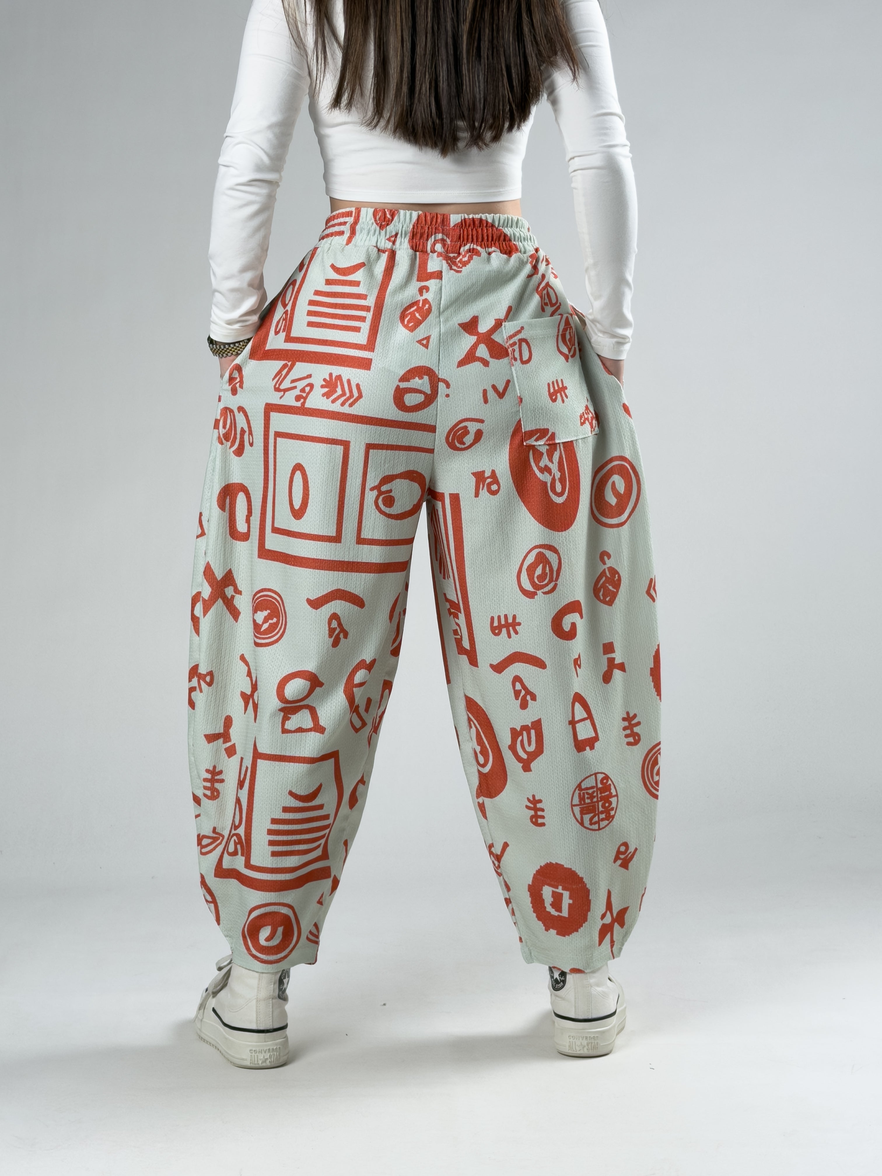 Etnik Tablo Patchwork Kadın Pantolon COC2963