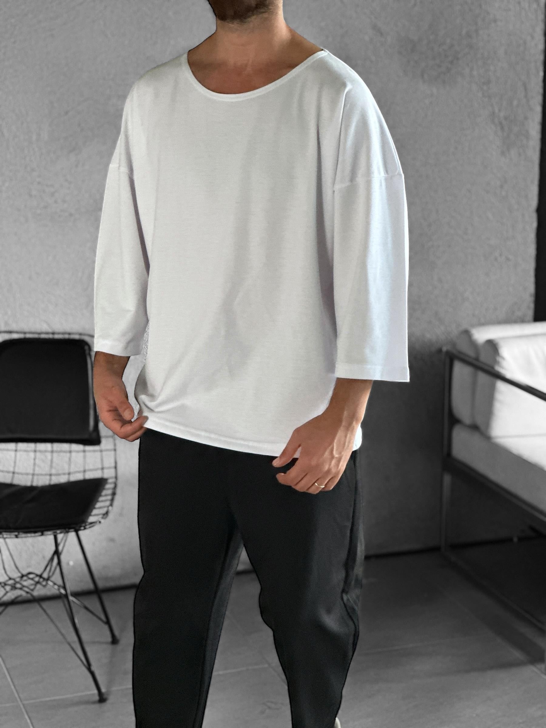 Fakir Kol Beyaz Bohem T-Shirt COC2268