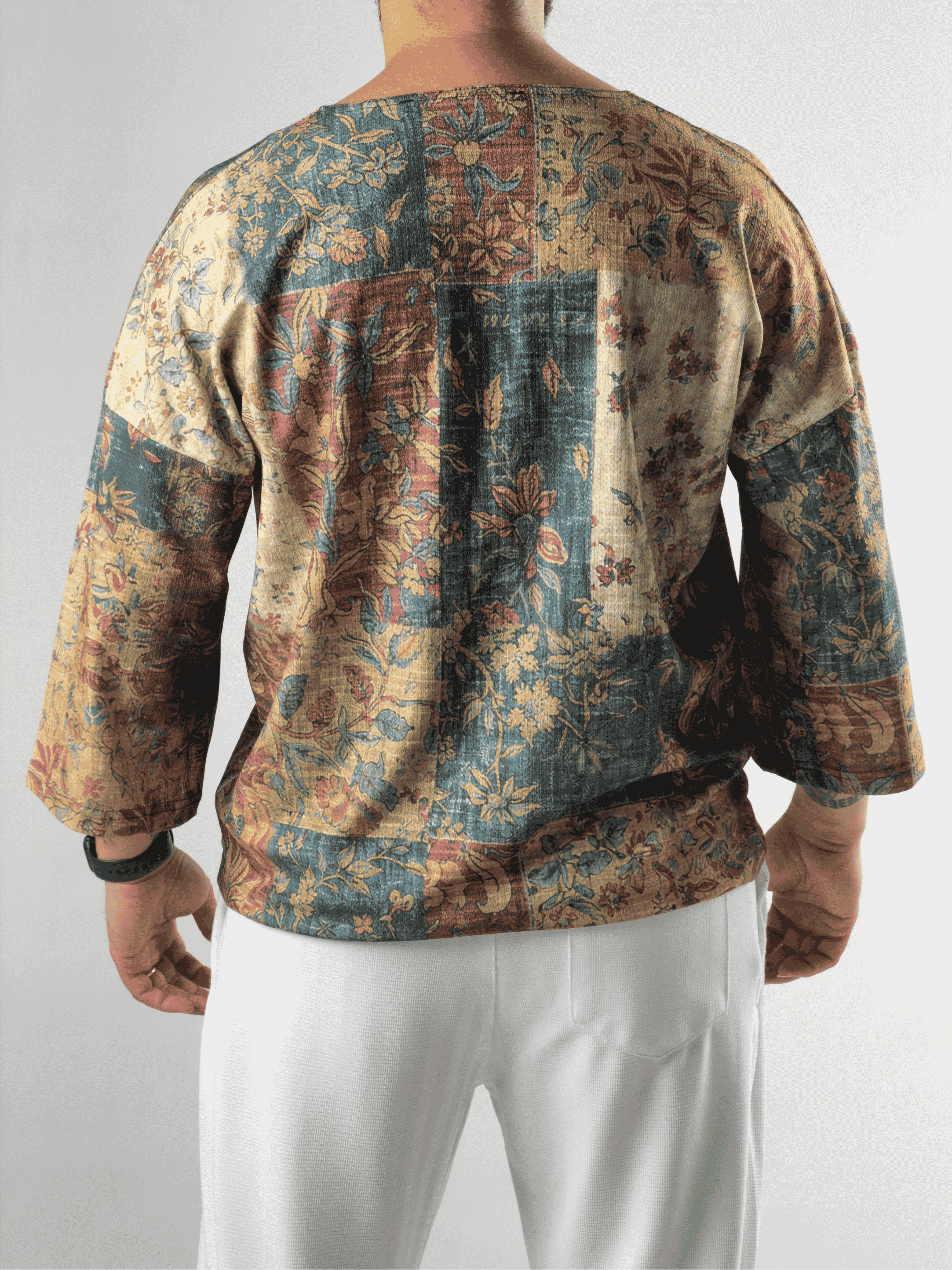 Fakir Kol Desenli Bürümcük Erkek T-Shirt COC3196