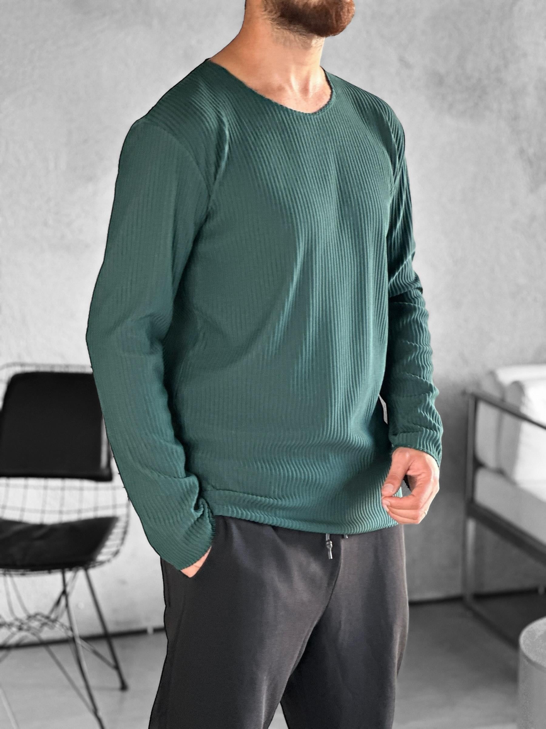 Fitilli Kumaş Regular Yeşil Sweat COC2285