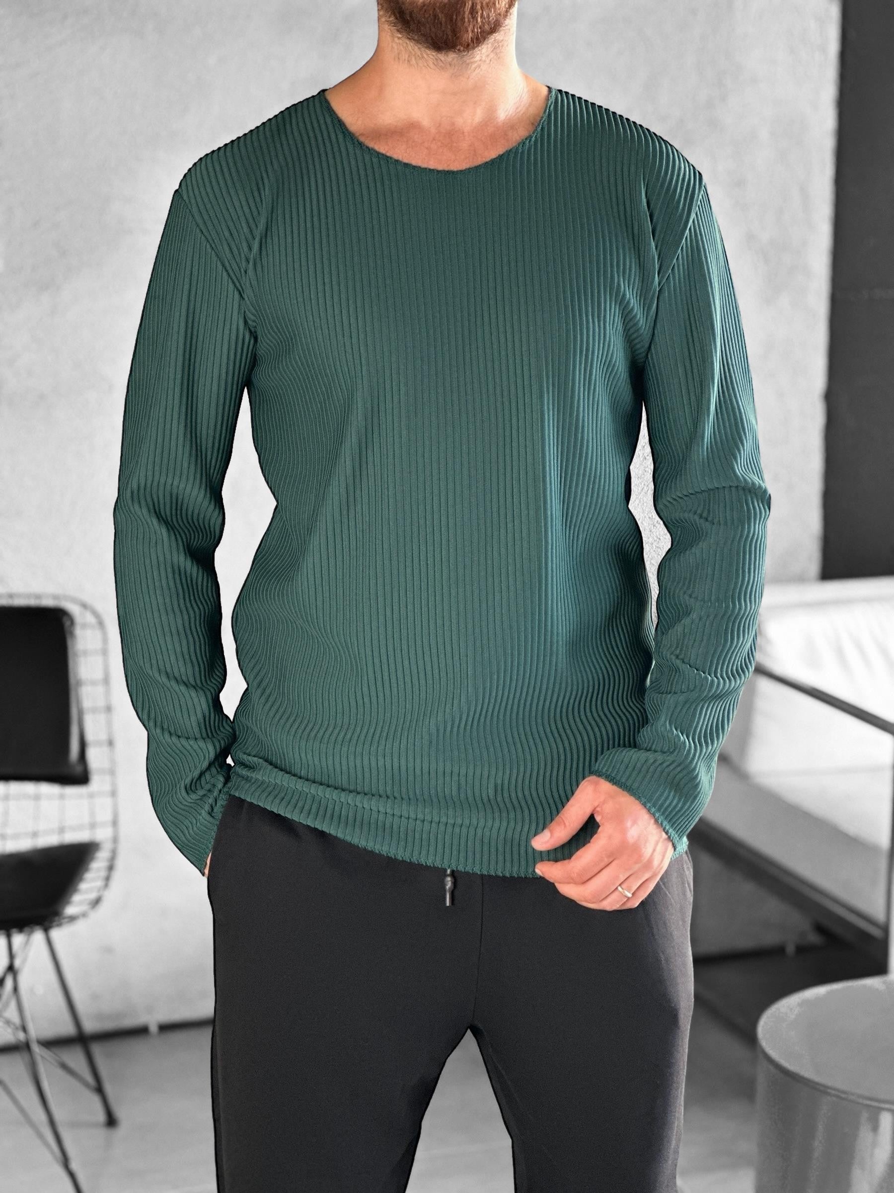 Fitilli Kumaş Regular Yeşil Sweat COC2285