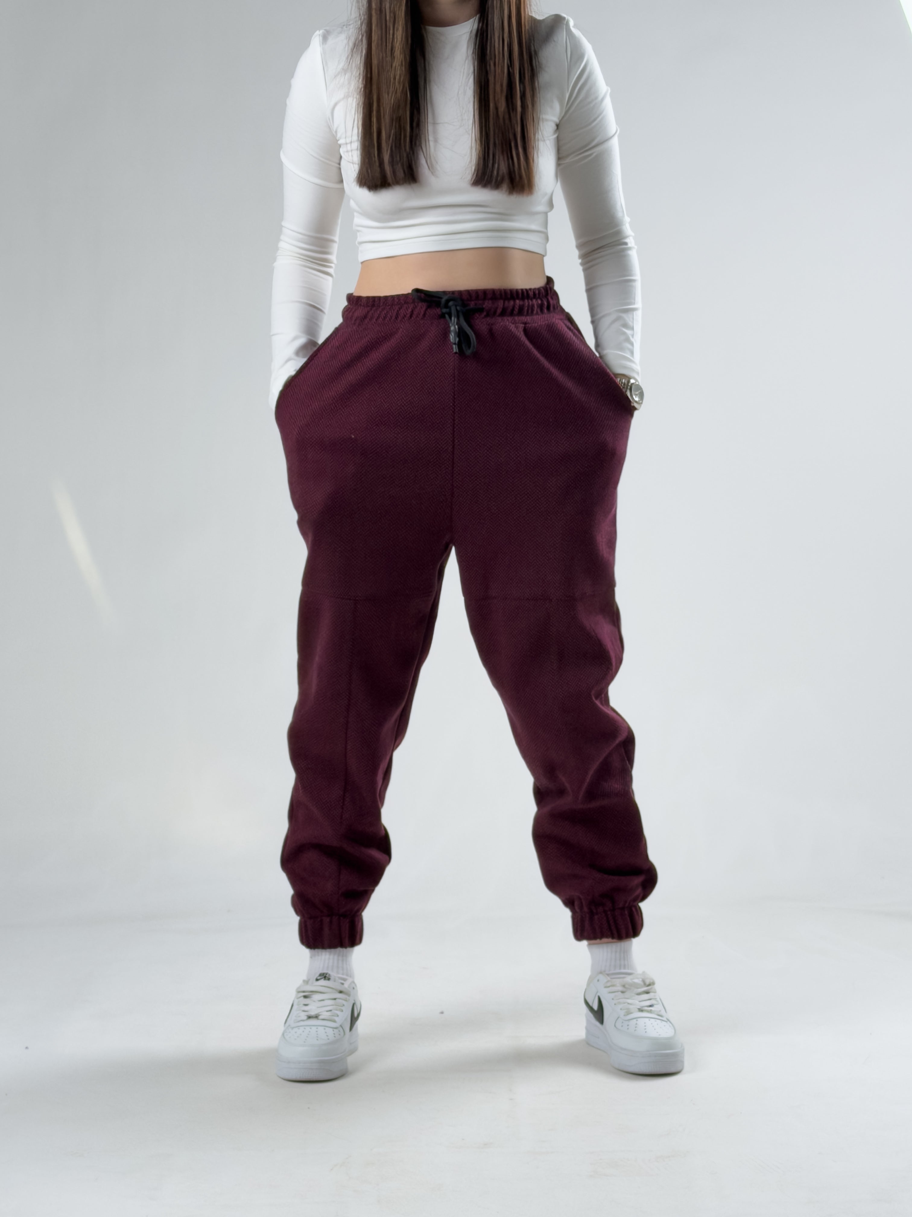 Fuşya Desenli Kadın Jogger Pantolon COCK0013