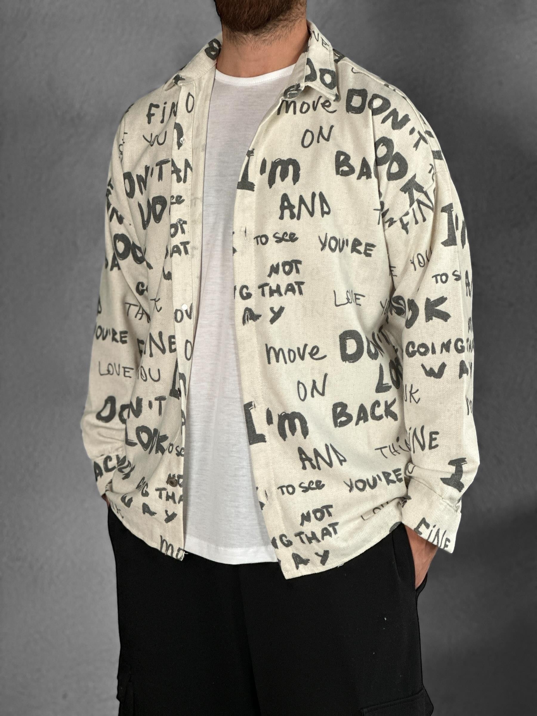 Gabardin Kumaş Love Spor Gömlek COC2297