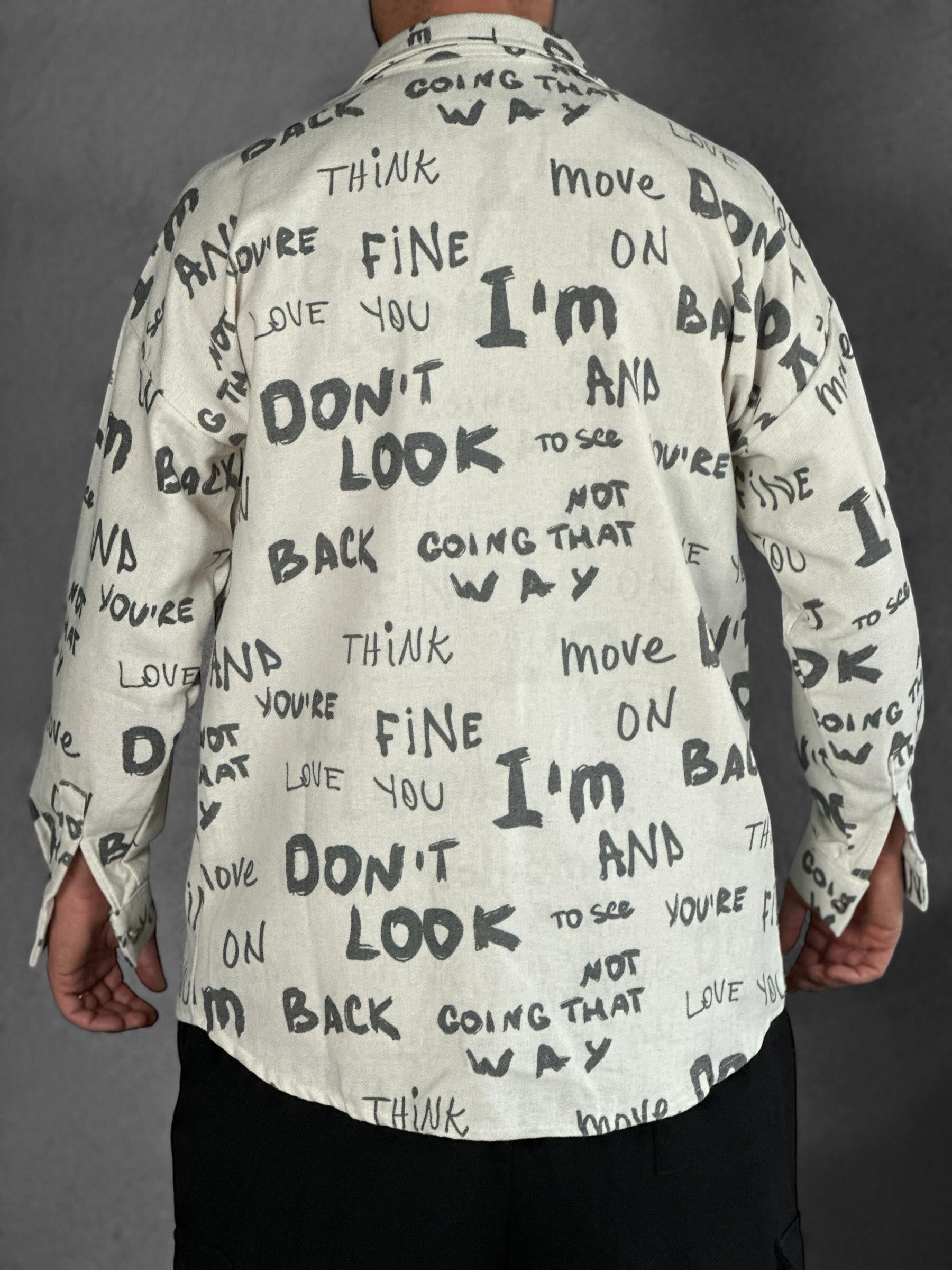 Gabardin Kumaş Love Spor Gömlek COC2297