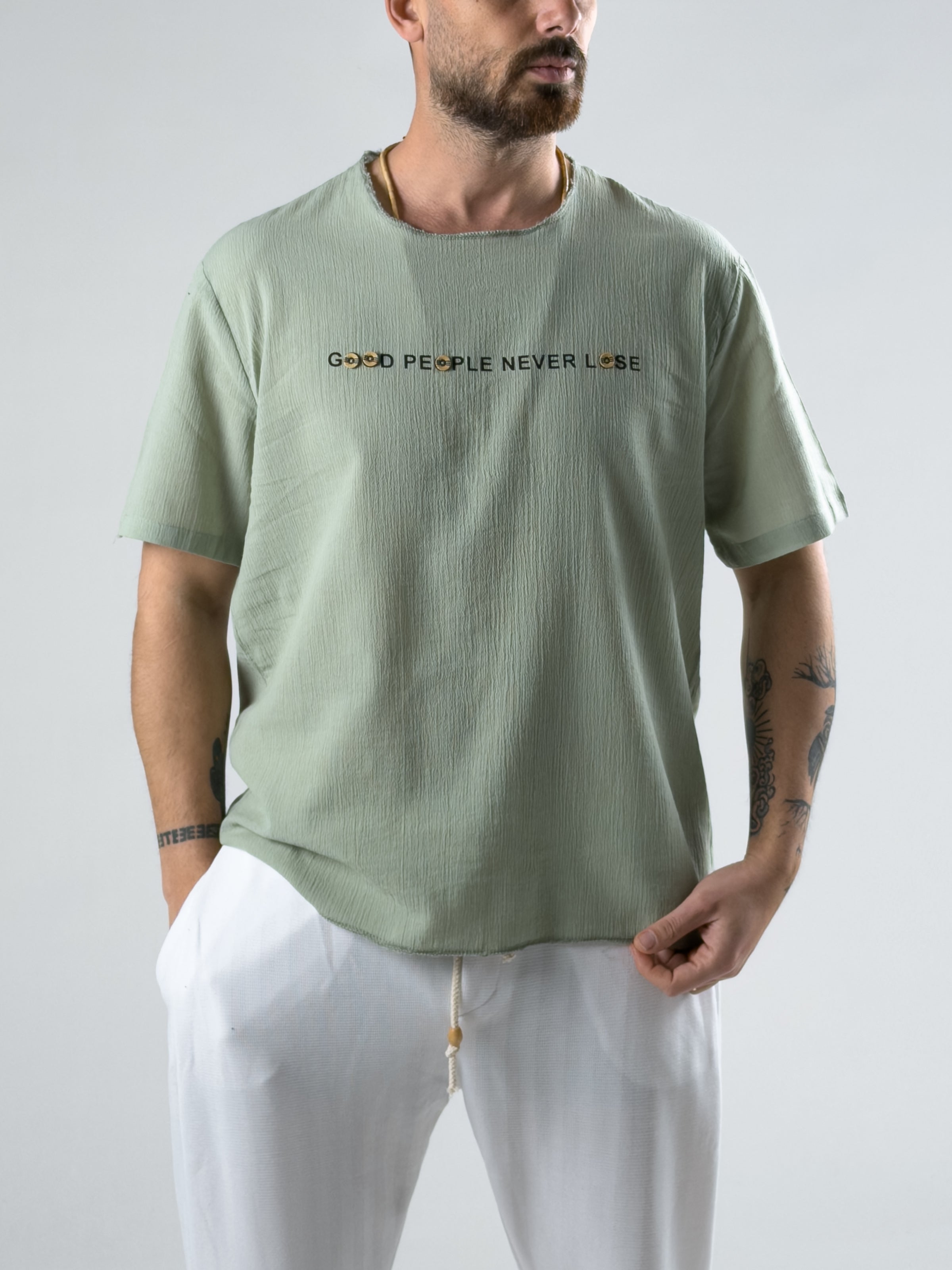 Good People Yeşil Tasarım T-Shirt COC2988