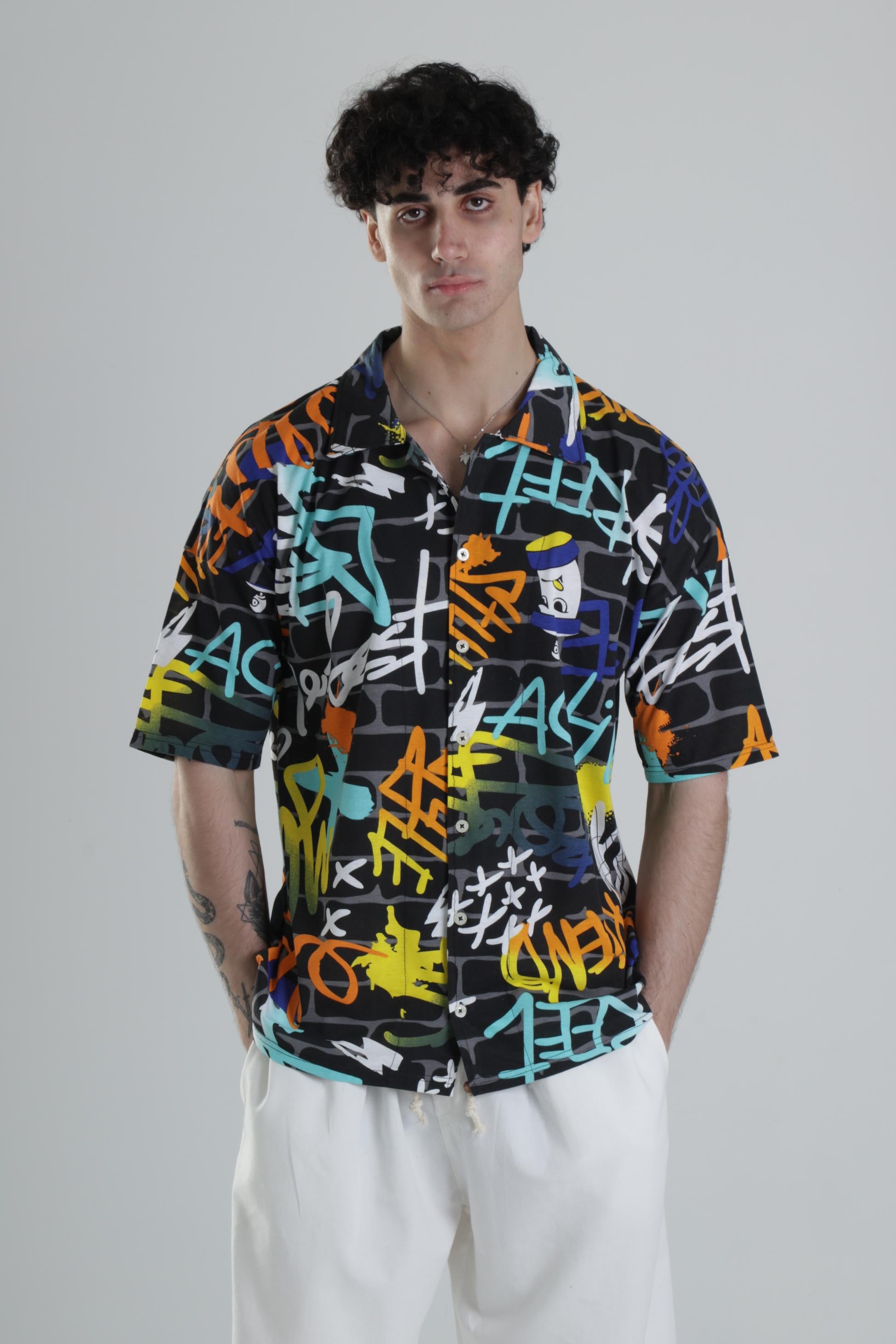Grafiti Desenli Gömlek COC2109