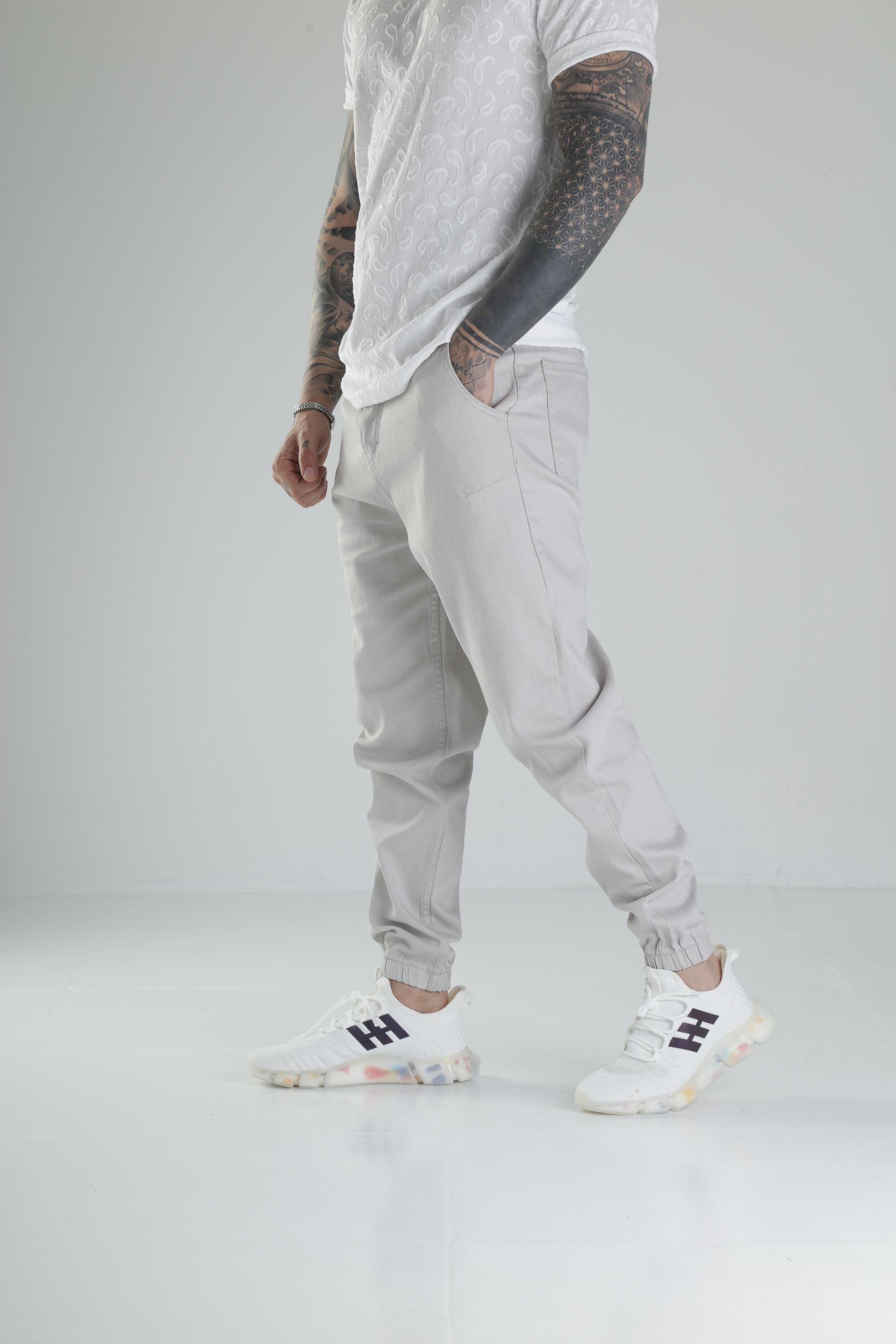 Gri Kot Jogger Pantolon COC2120