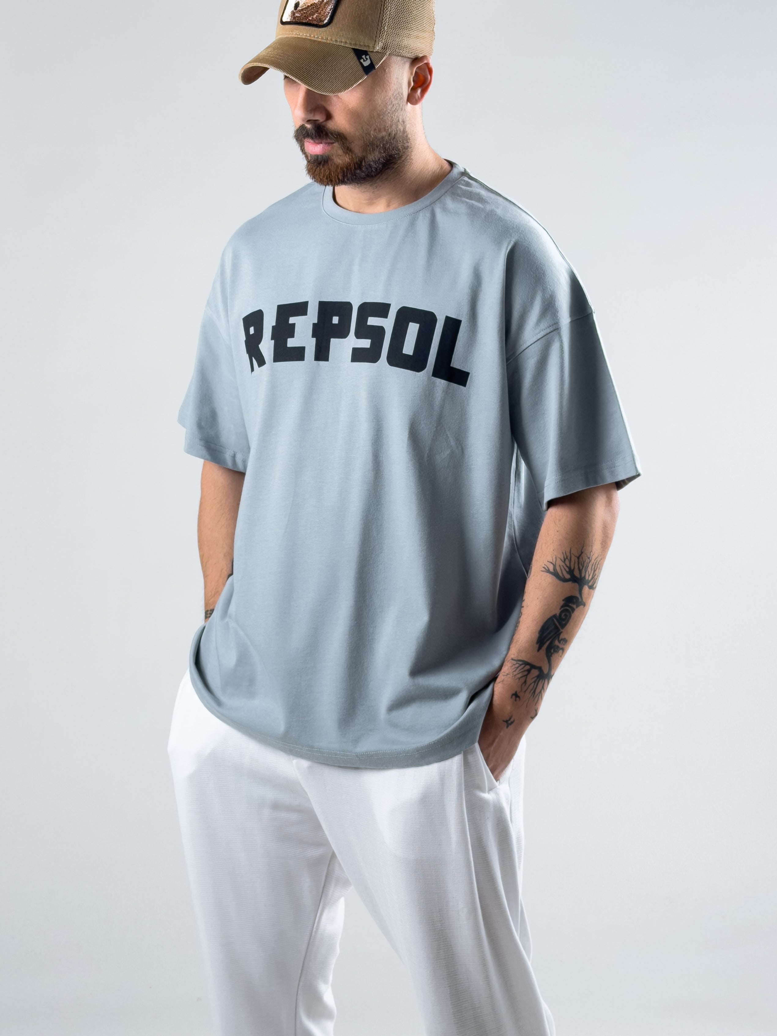 Gri Repsol Erkek T-Shirt COC3010
