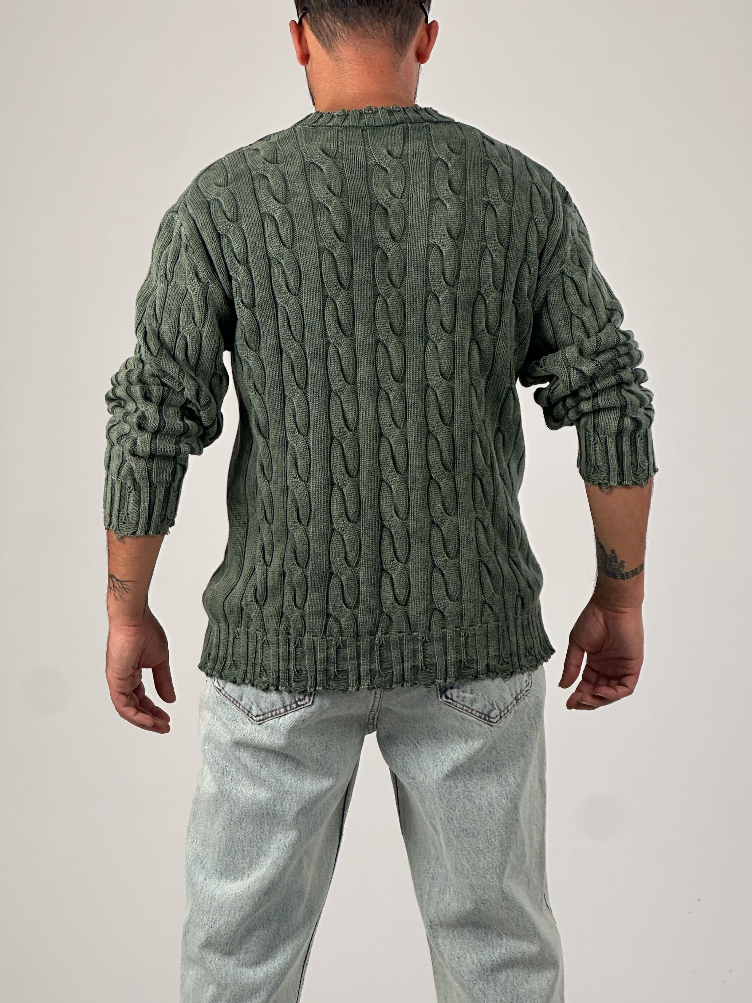 Haki Triko Erkek Sweatshirt COC1034