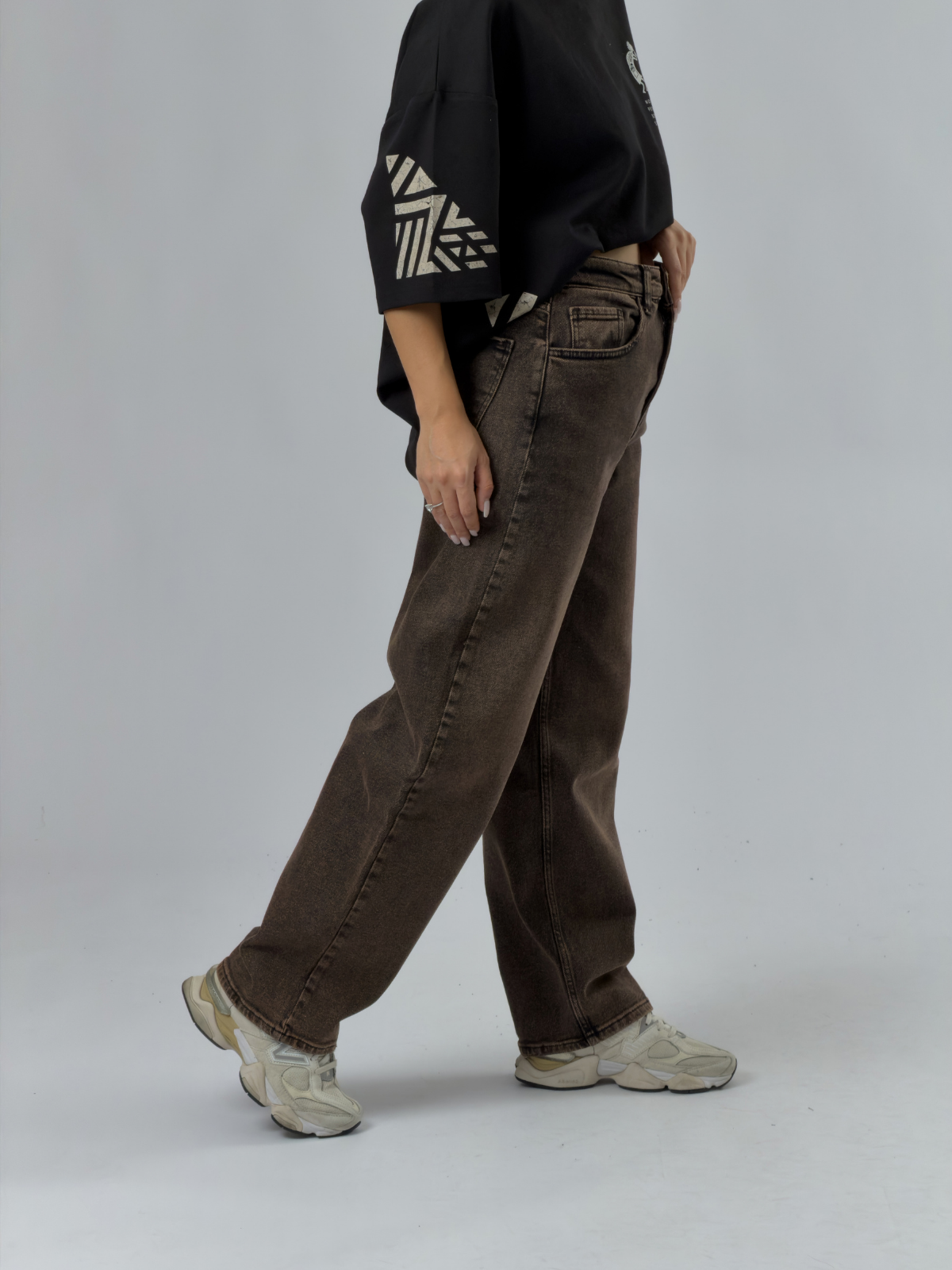 Kadın Baggy Kot Pantolon COC3539
