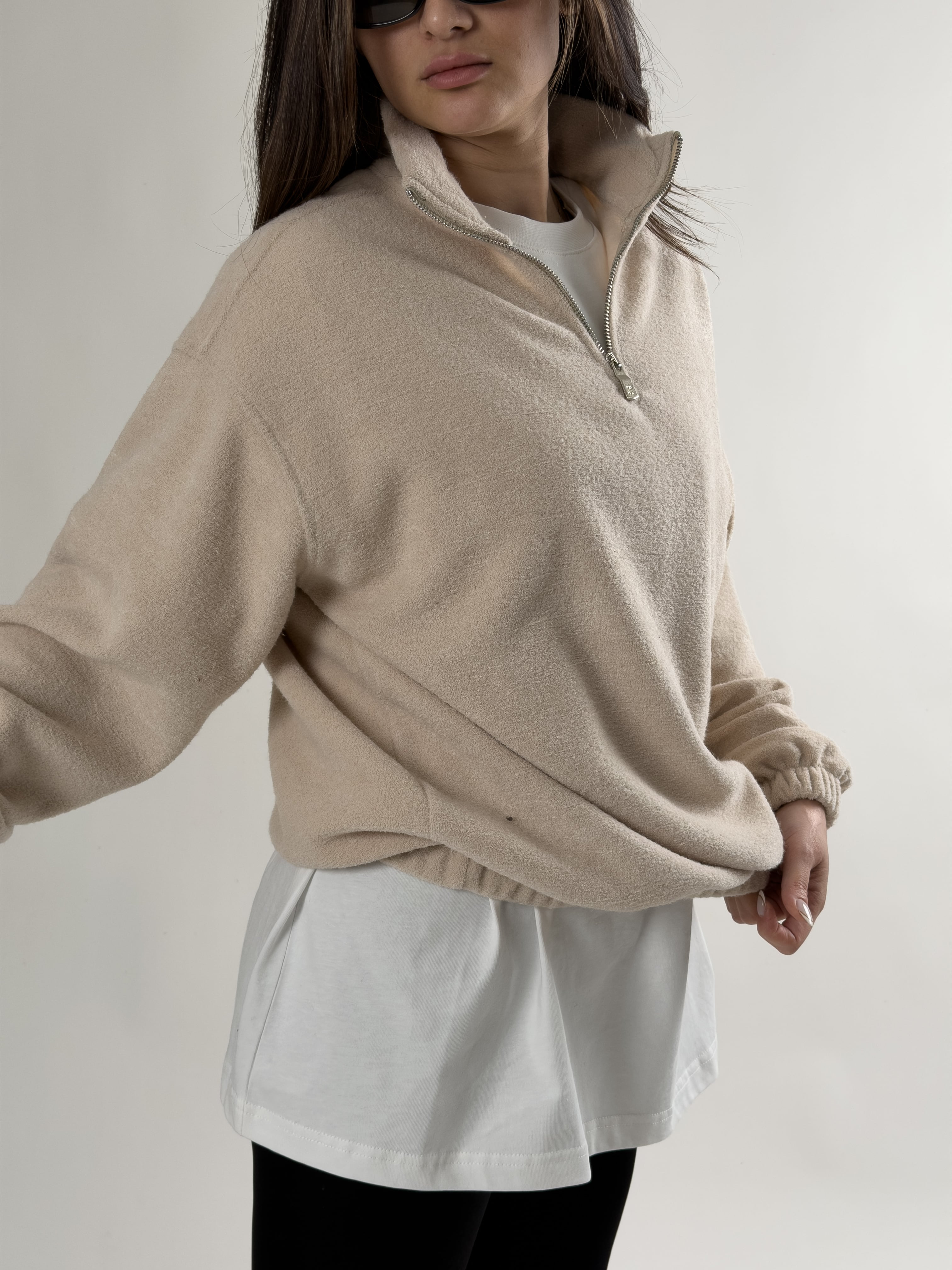 Kadın Ekru Sweatshirt COC2683