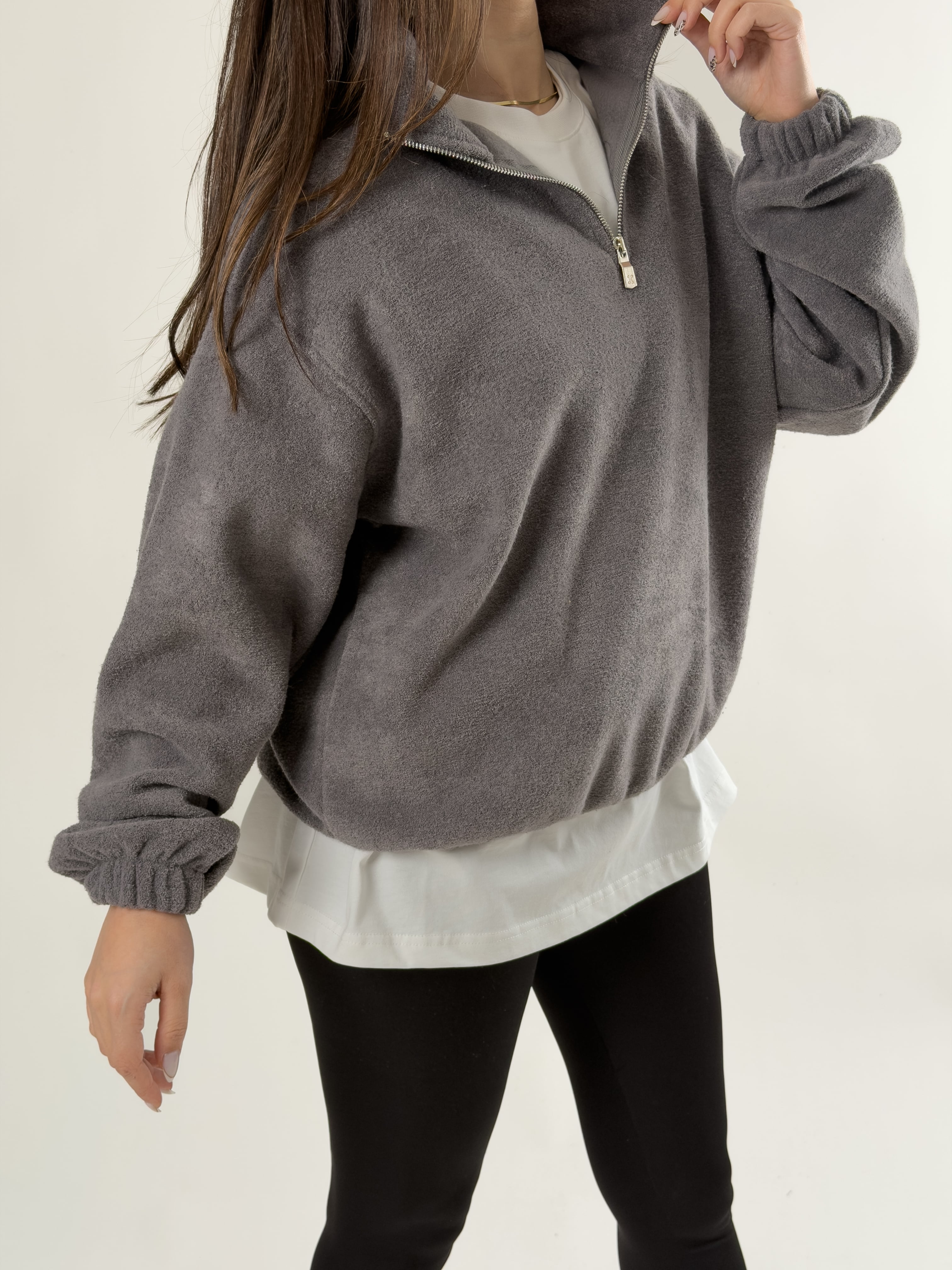 Kadın Gri Sweatshirt COC2684