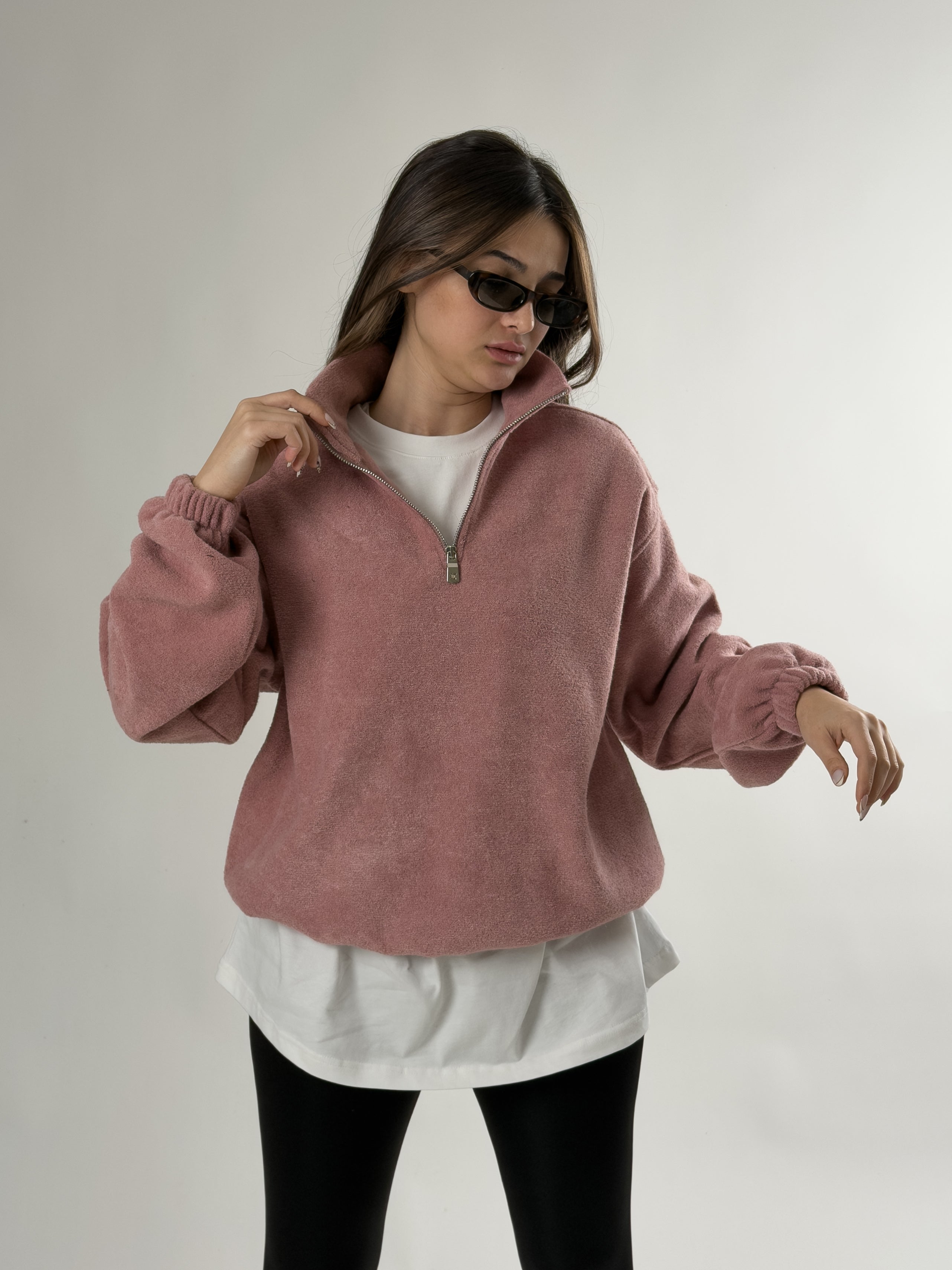 Kadın Pudra Sweatshirt COC2658