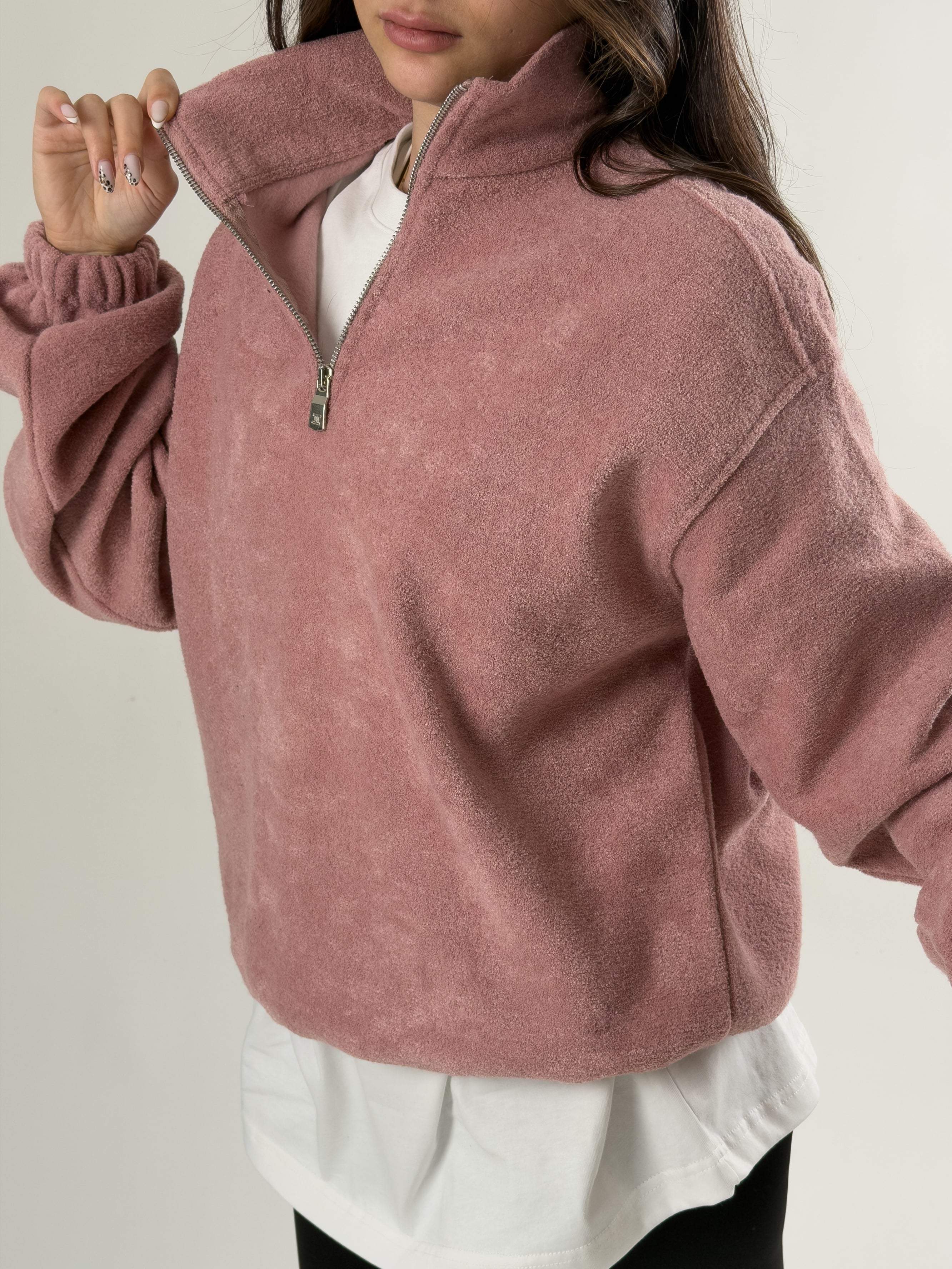 Kadın Pudra Sweatshirt COC2658