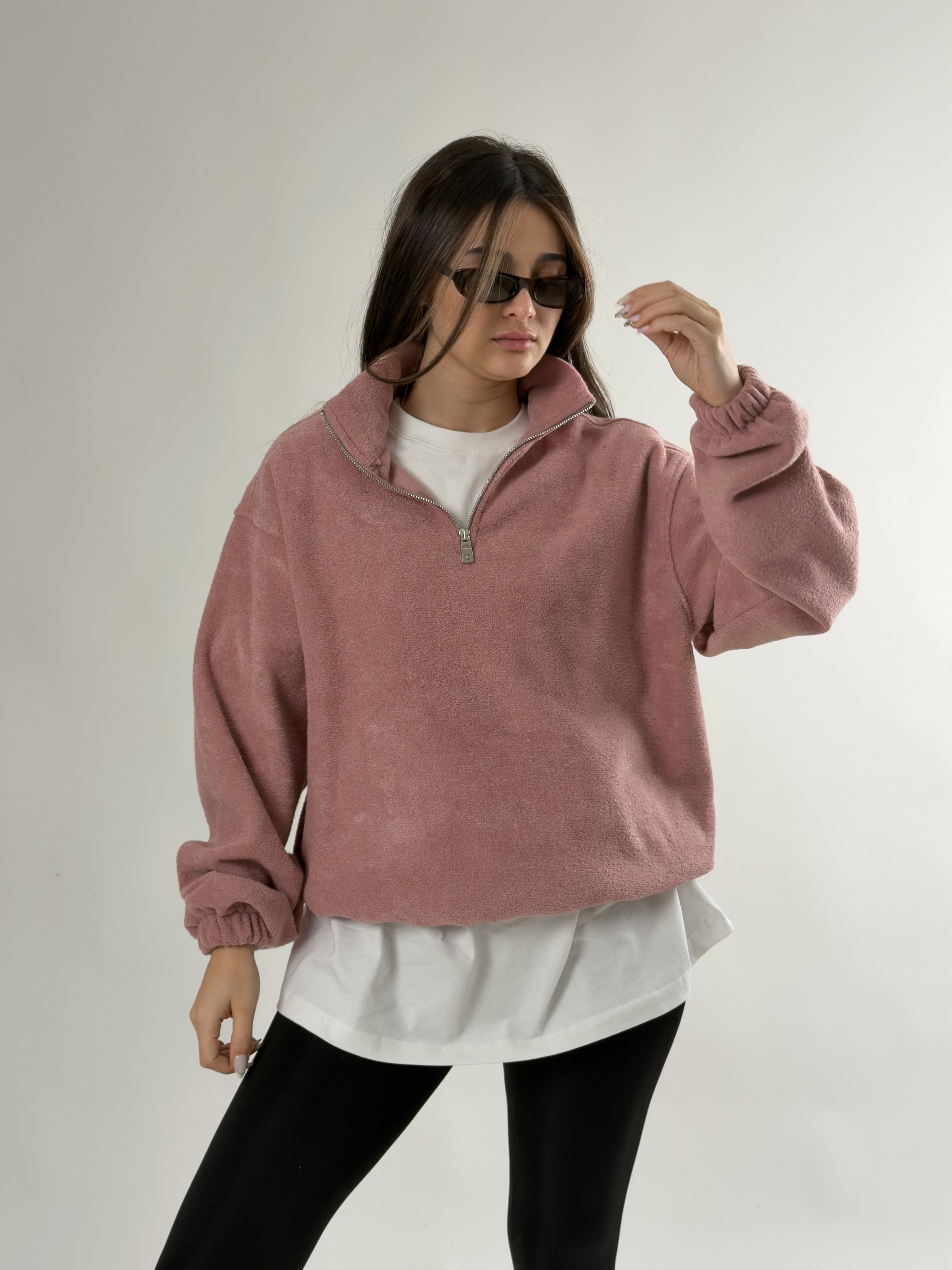 Kadın Pudra Sweatshirt COC2658