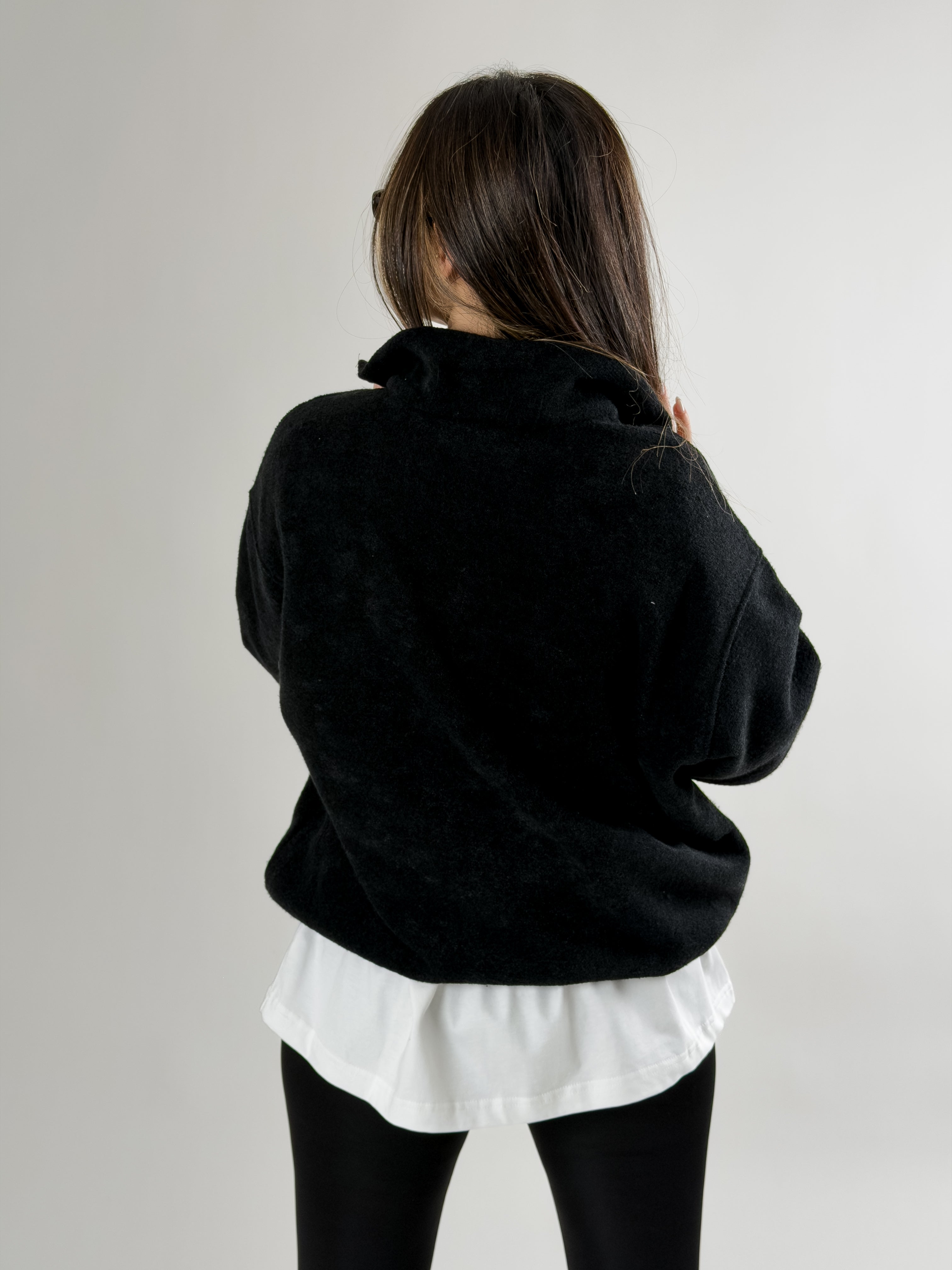 Kadın Siyah Sweatshirt COC2687