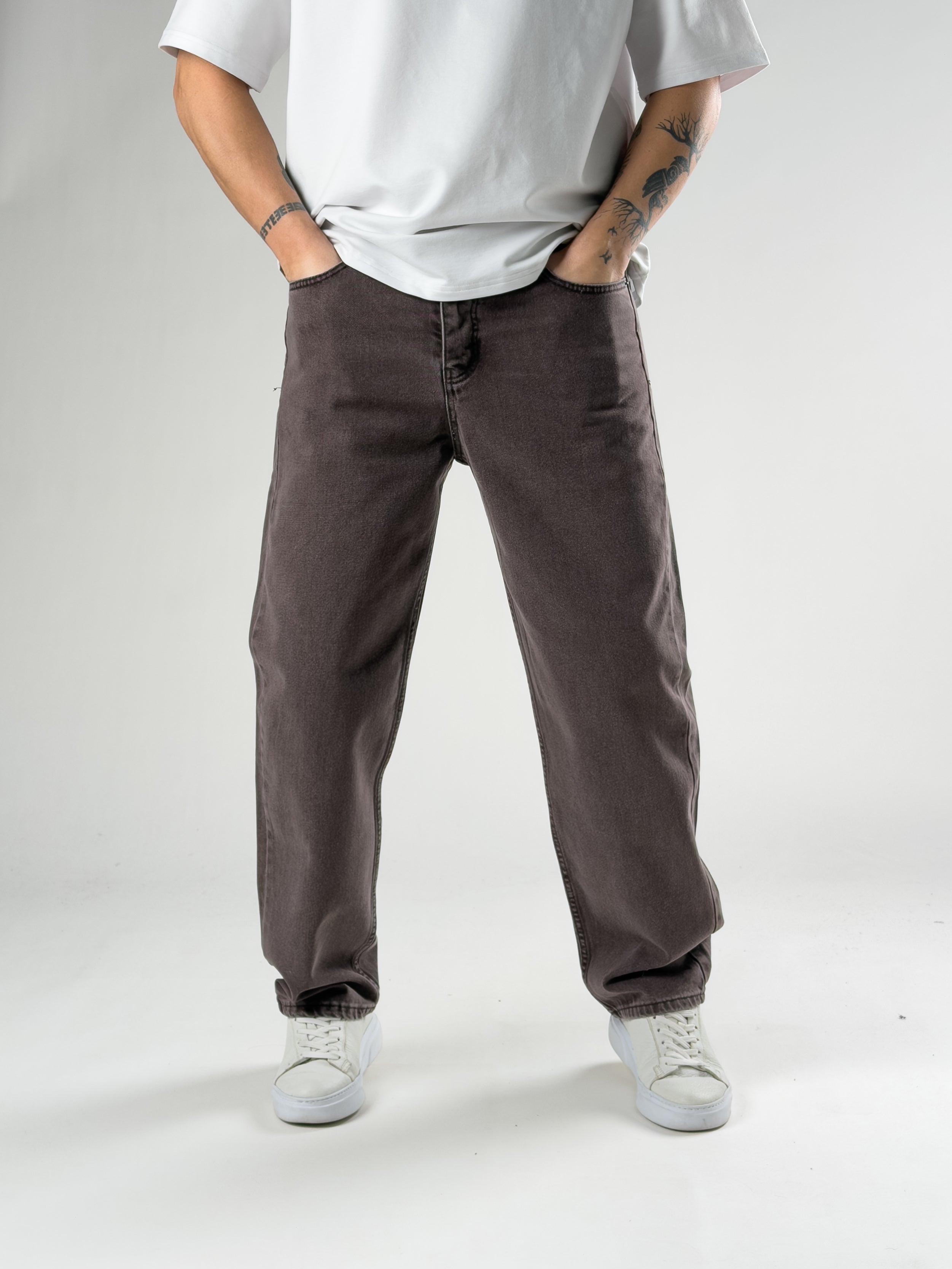 Kahverengi Erkek Baggy Kot Pantolon COC2822