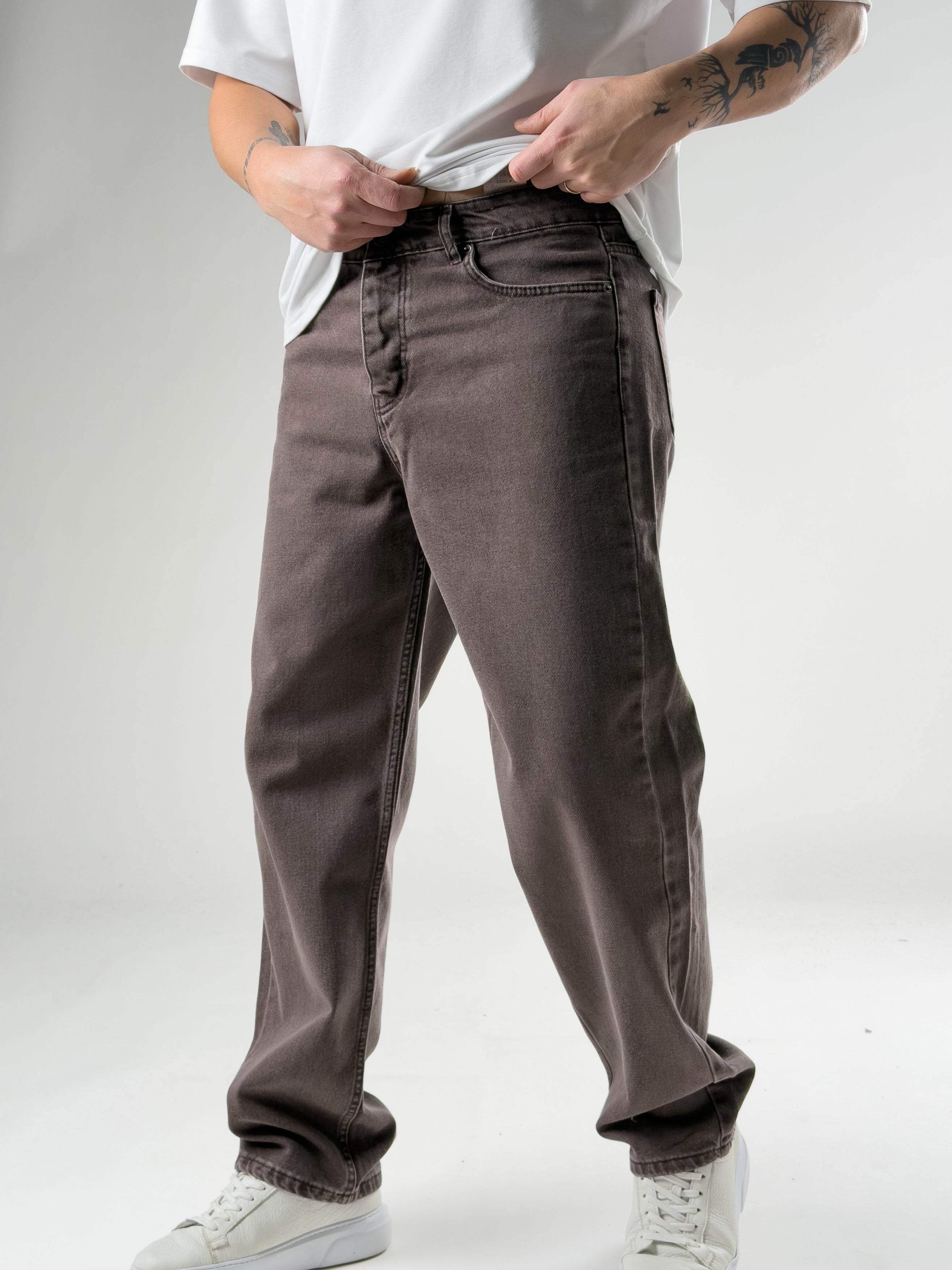 Kahverengi Erkek Baggy Kot Pantolon COC2822