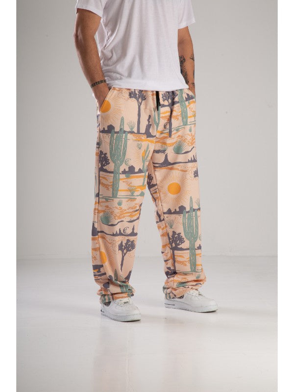 Kaktüs Desenli Baggy Pantolon COC2170