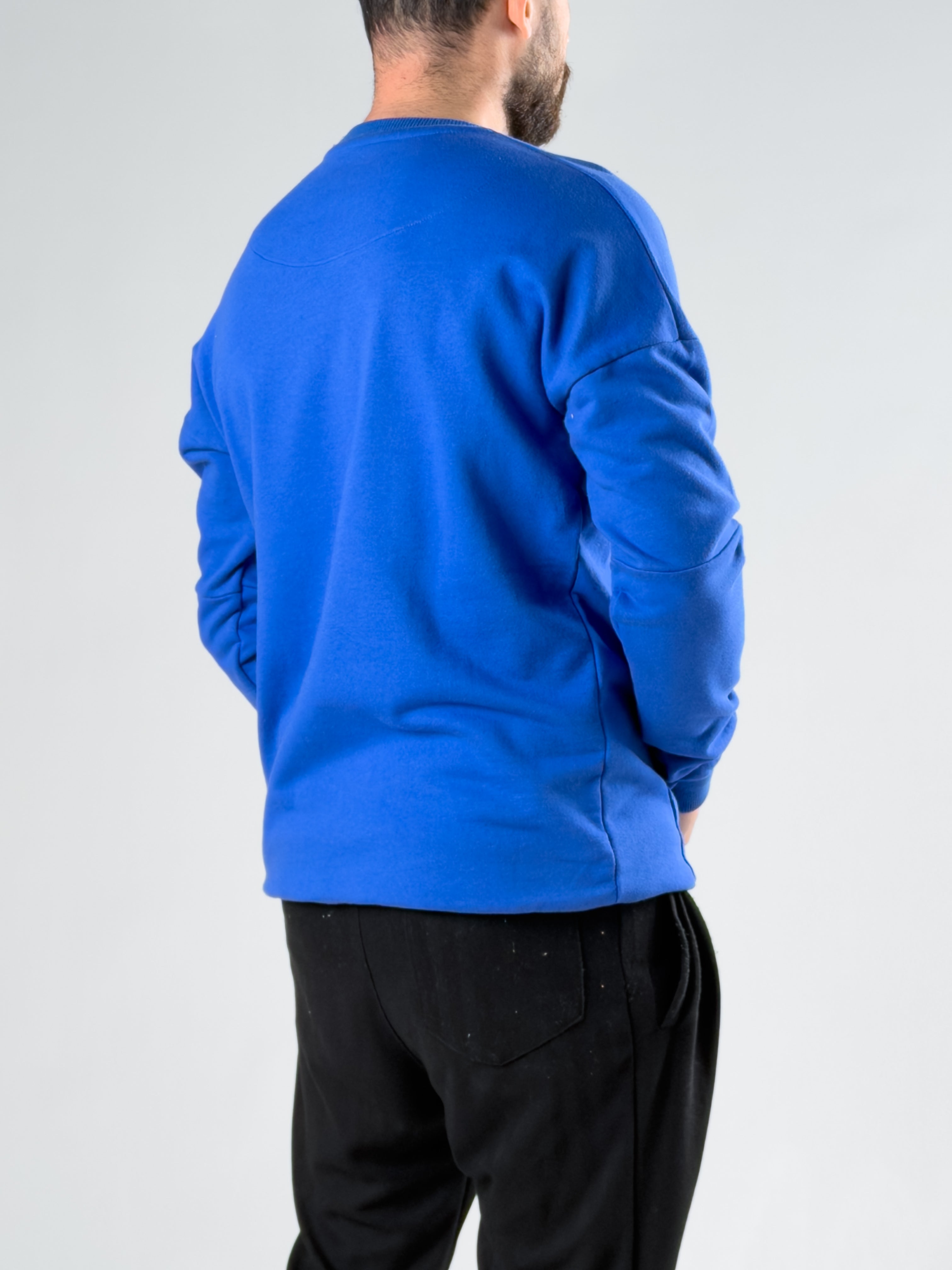 Kanguru Cepli Mavi Basic Erkek Sweat COCK0052