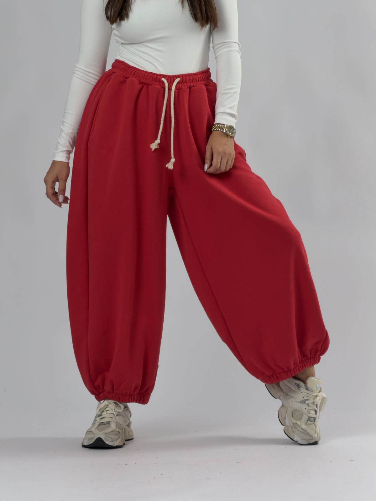 Kırmızı Oversize Kadın Baggy Pantolon COC3428
