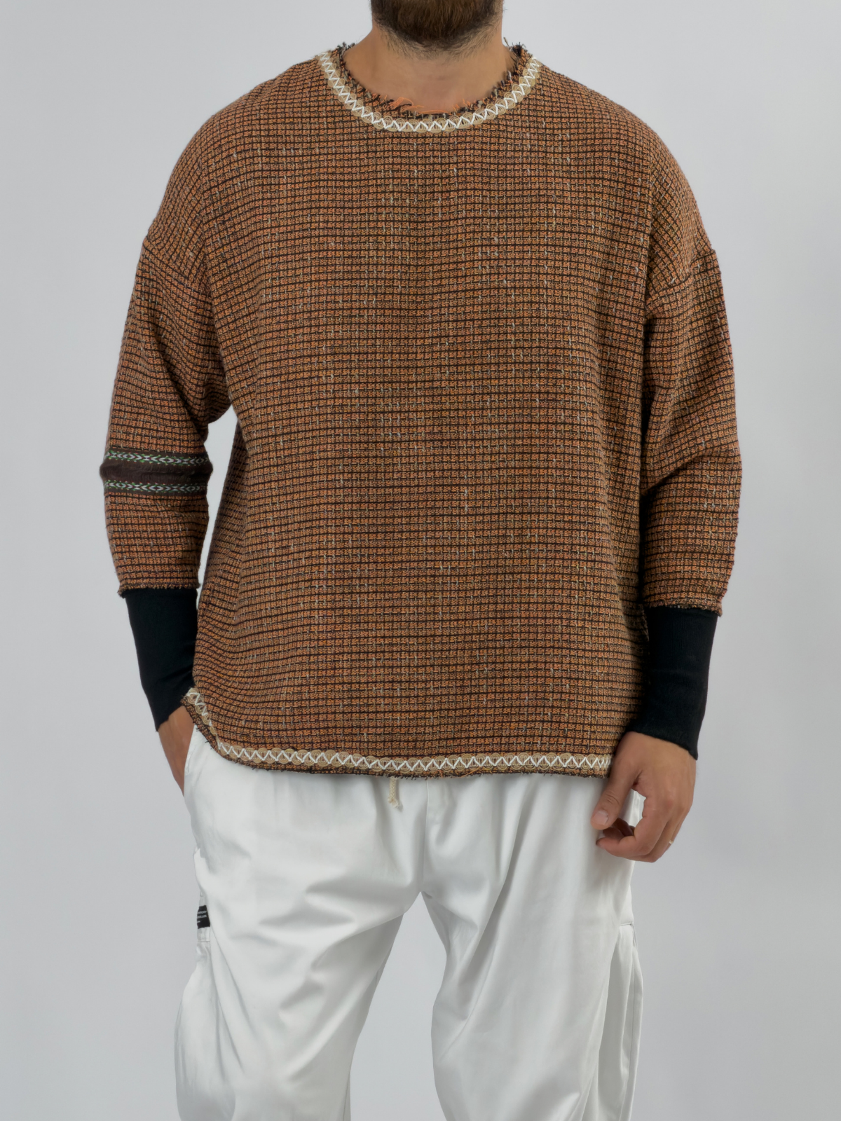 Kol Ribana Turuncu Erkek Sweatshirt COC3526