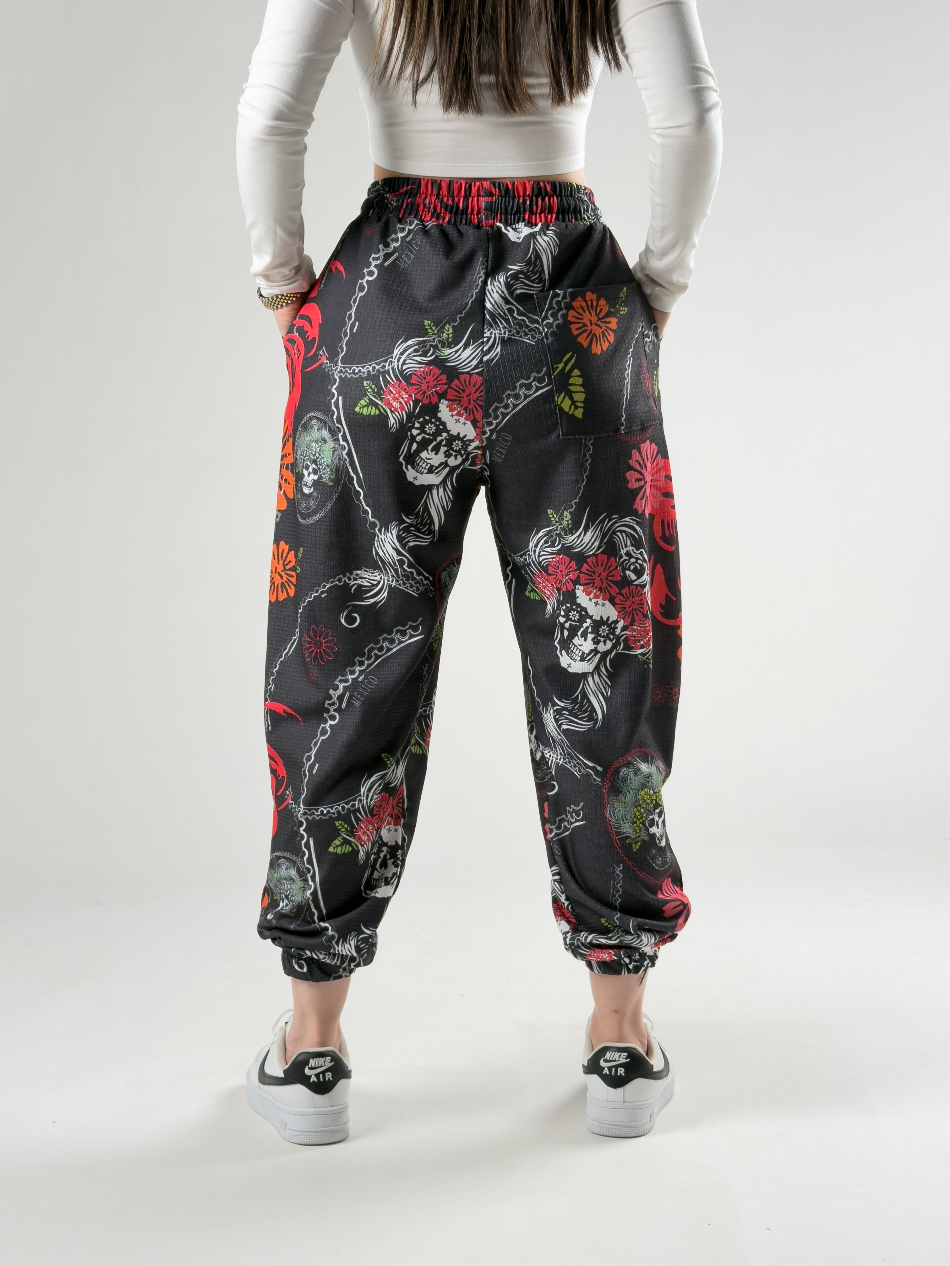 Kuru Kafa Desenli Kadın Jogger Pantolon COC2837