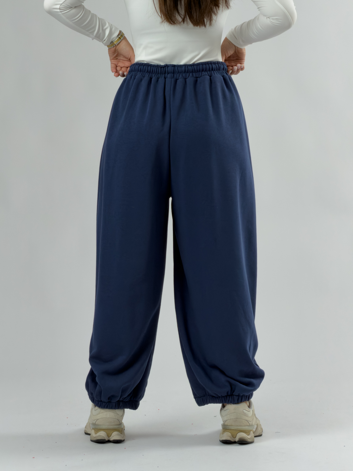 Lacivert Oversize Kadın Baggy Pantolon COC3429