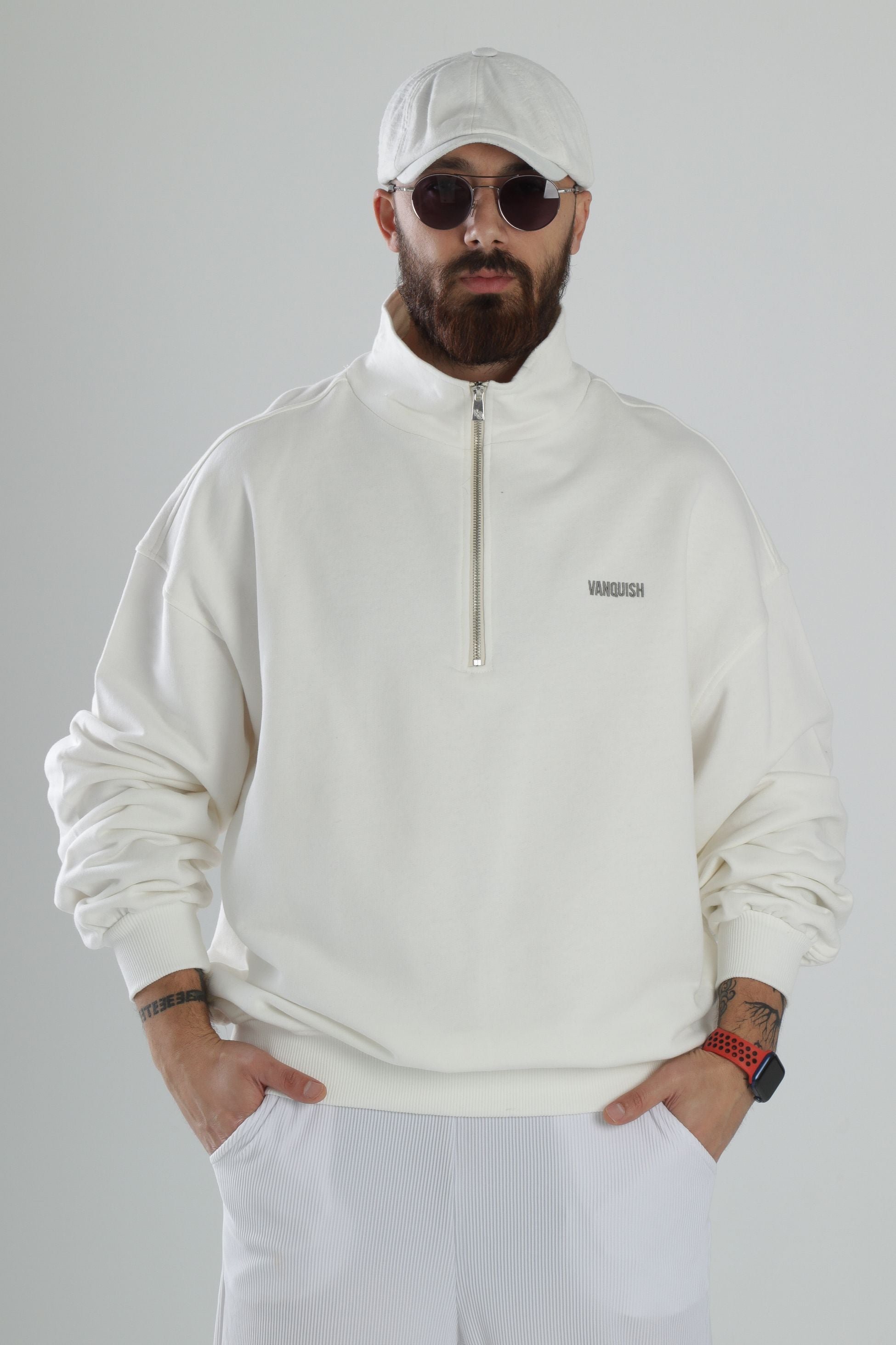 Oversize Beyaz Hoodie COC2064