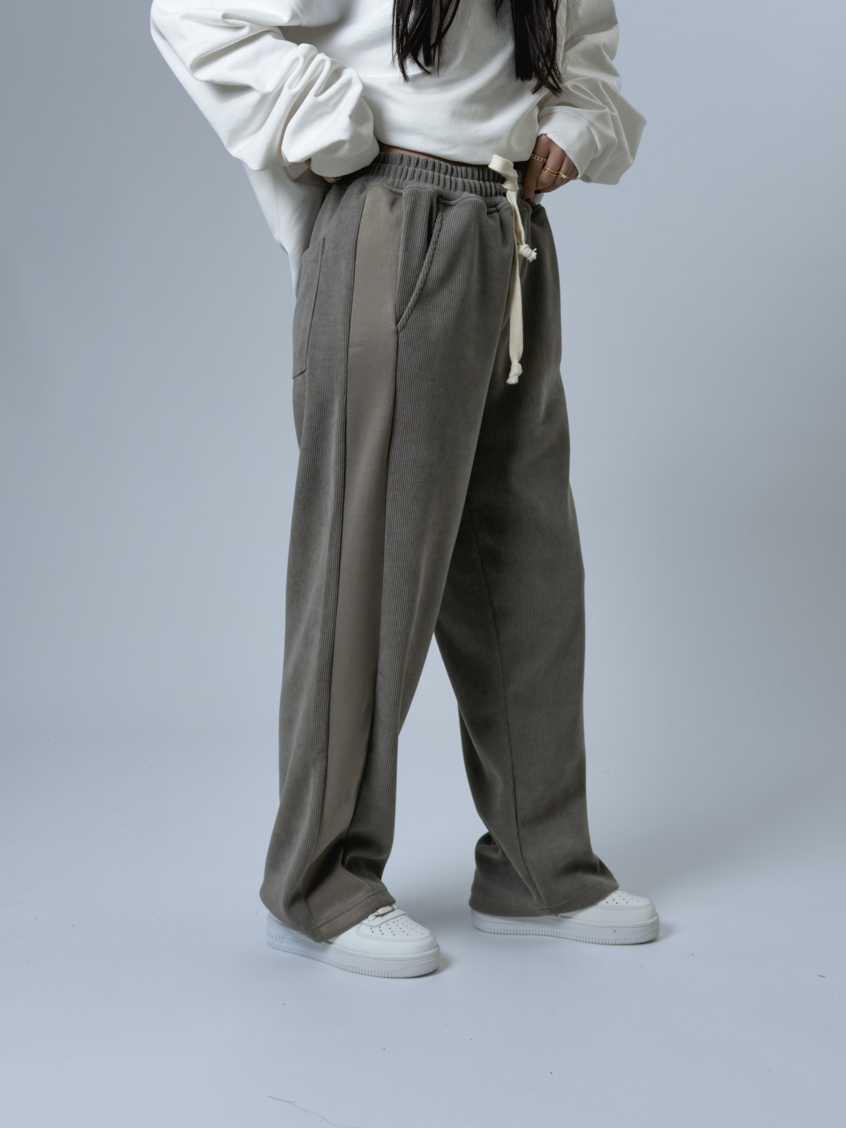 Oversize Gri Kadın Baggy Eşofman COC2532