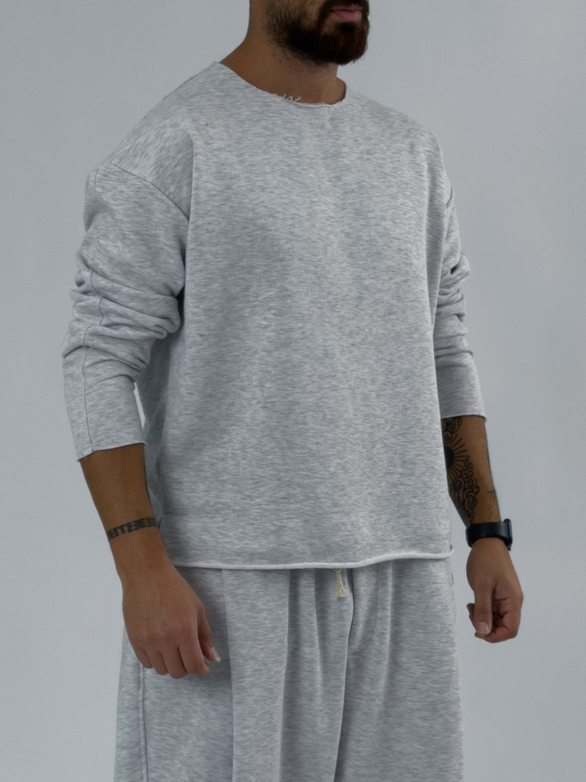 Oversize Gri Erkek Sweatshirt COC3433