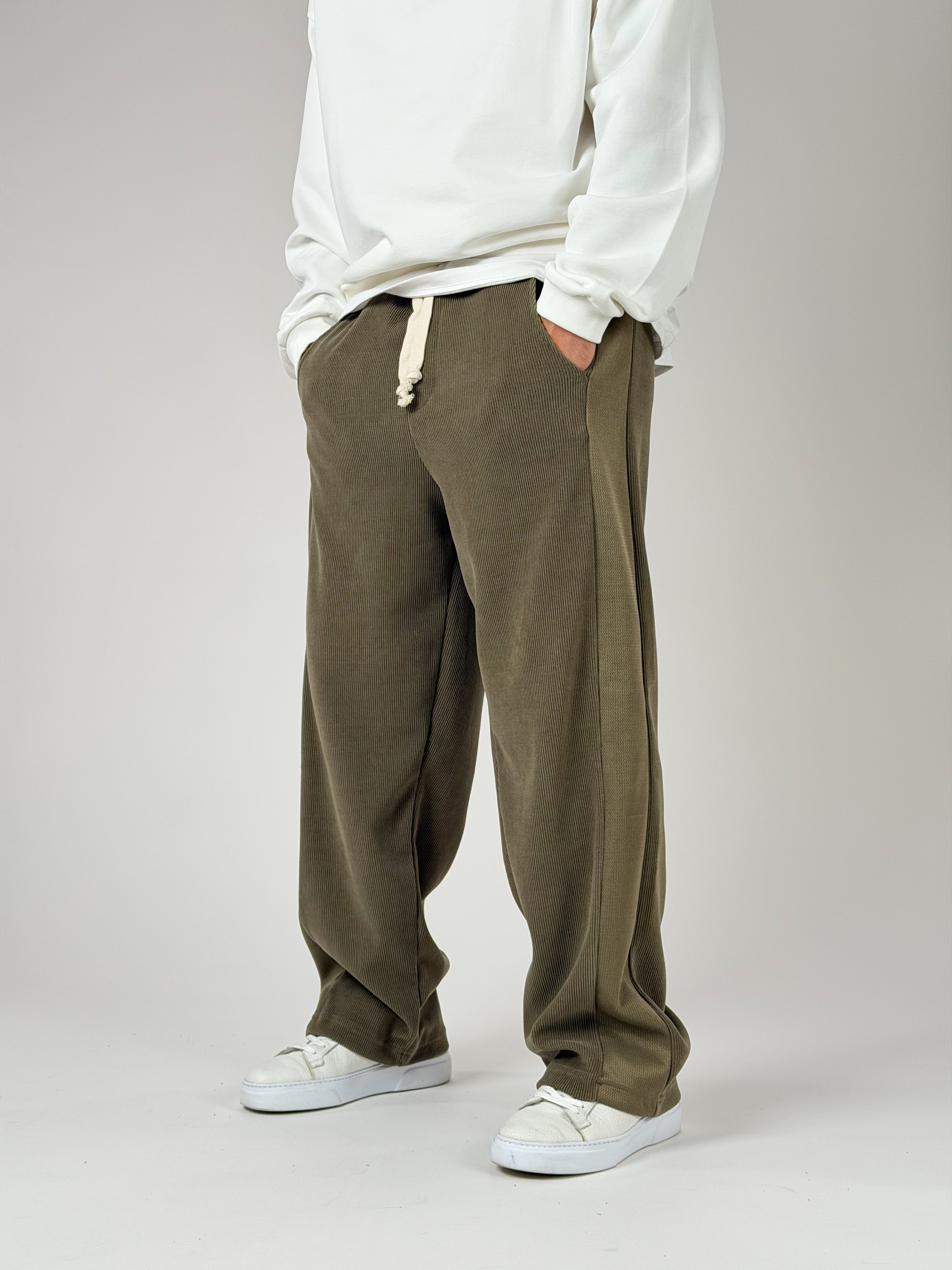 Oversize Haki Erkek Baggy Pantolon COC2521