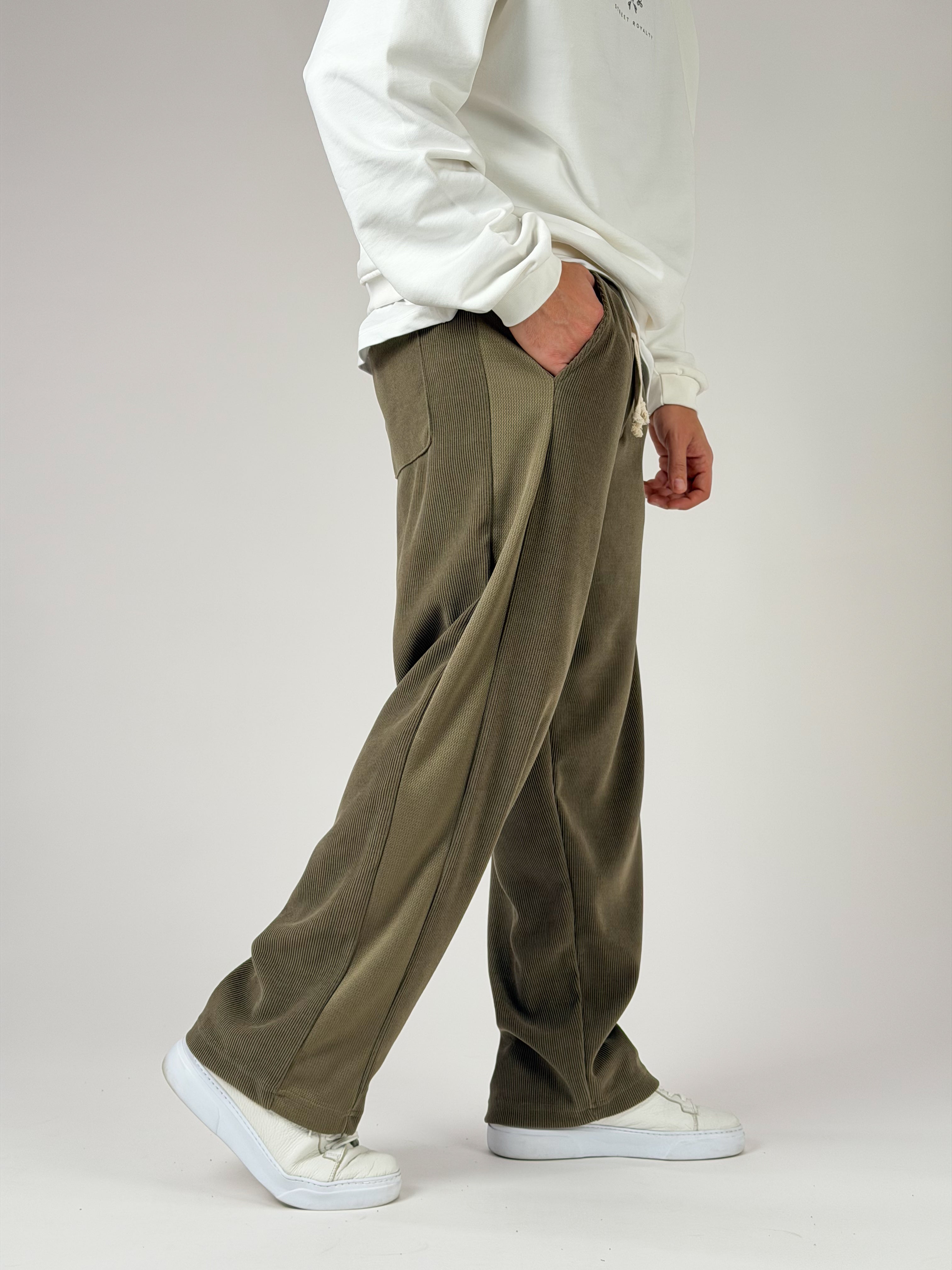 Oversize Haki Erkek Baggy Pantolon COC2521