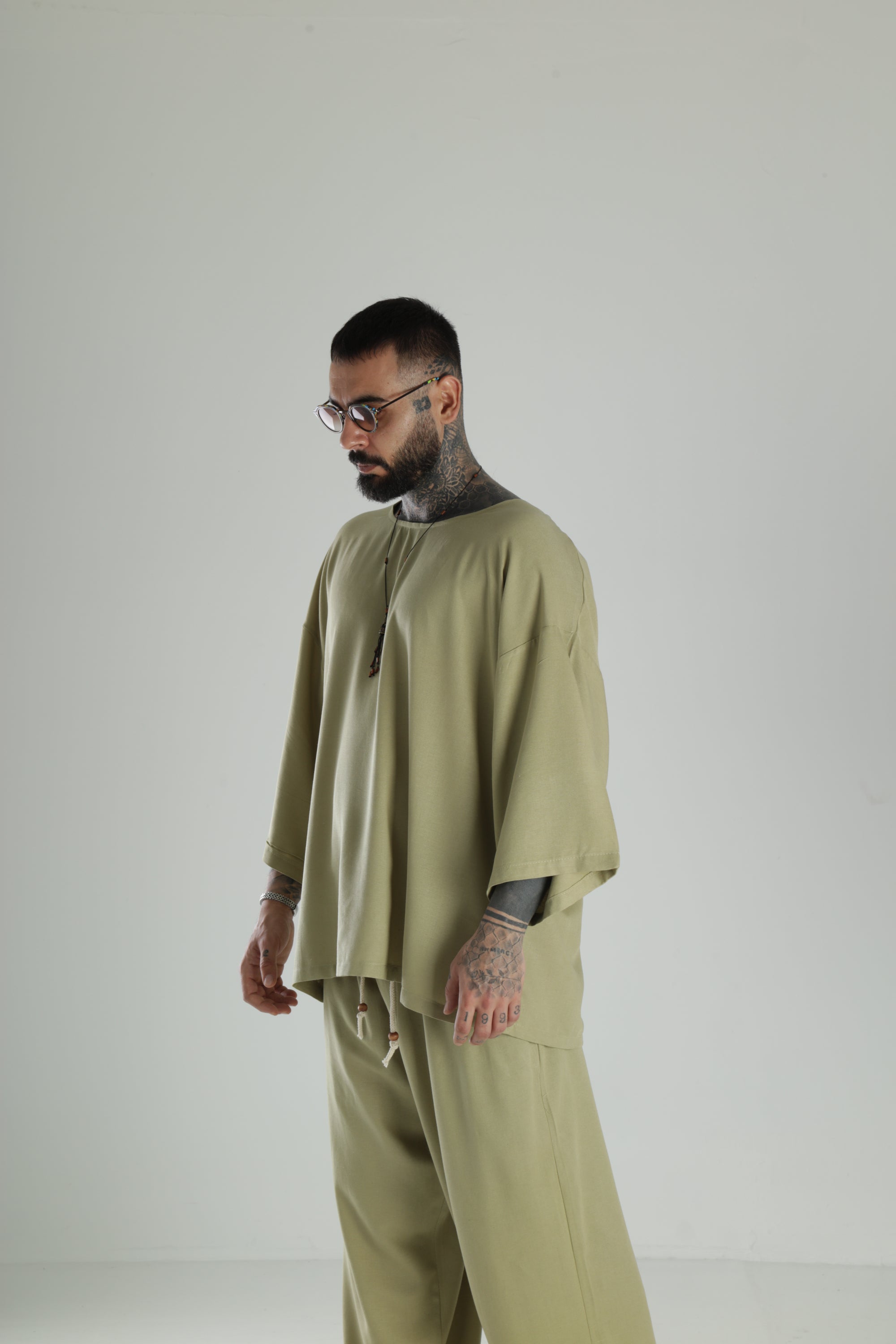 Oversize Haki Keten Takım COC1471