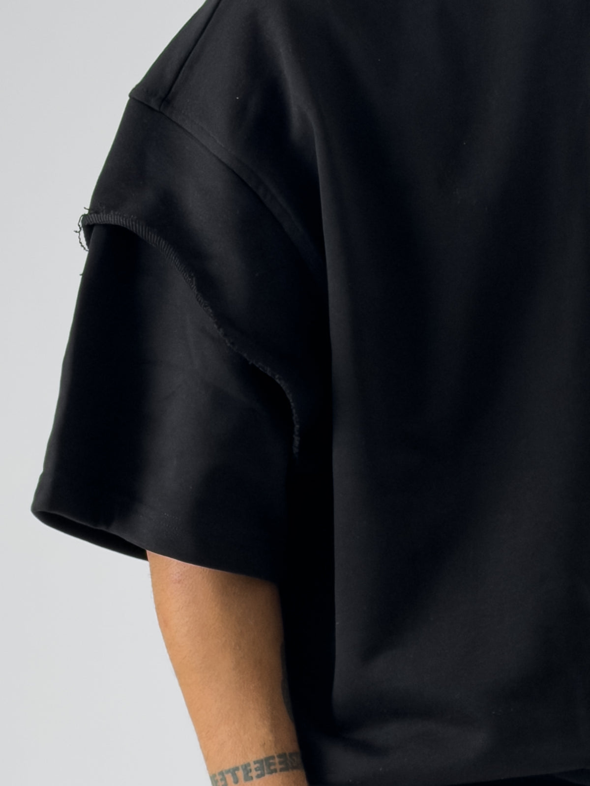 Oversize Kapüşonlu Siyah Erkek Hoodie COC3478