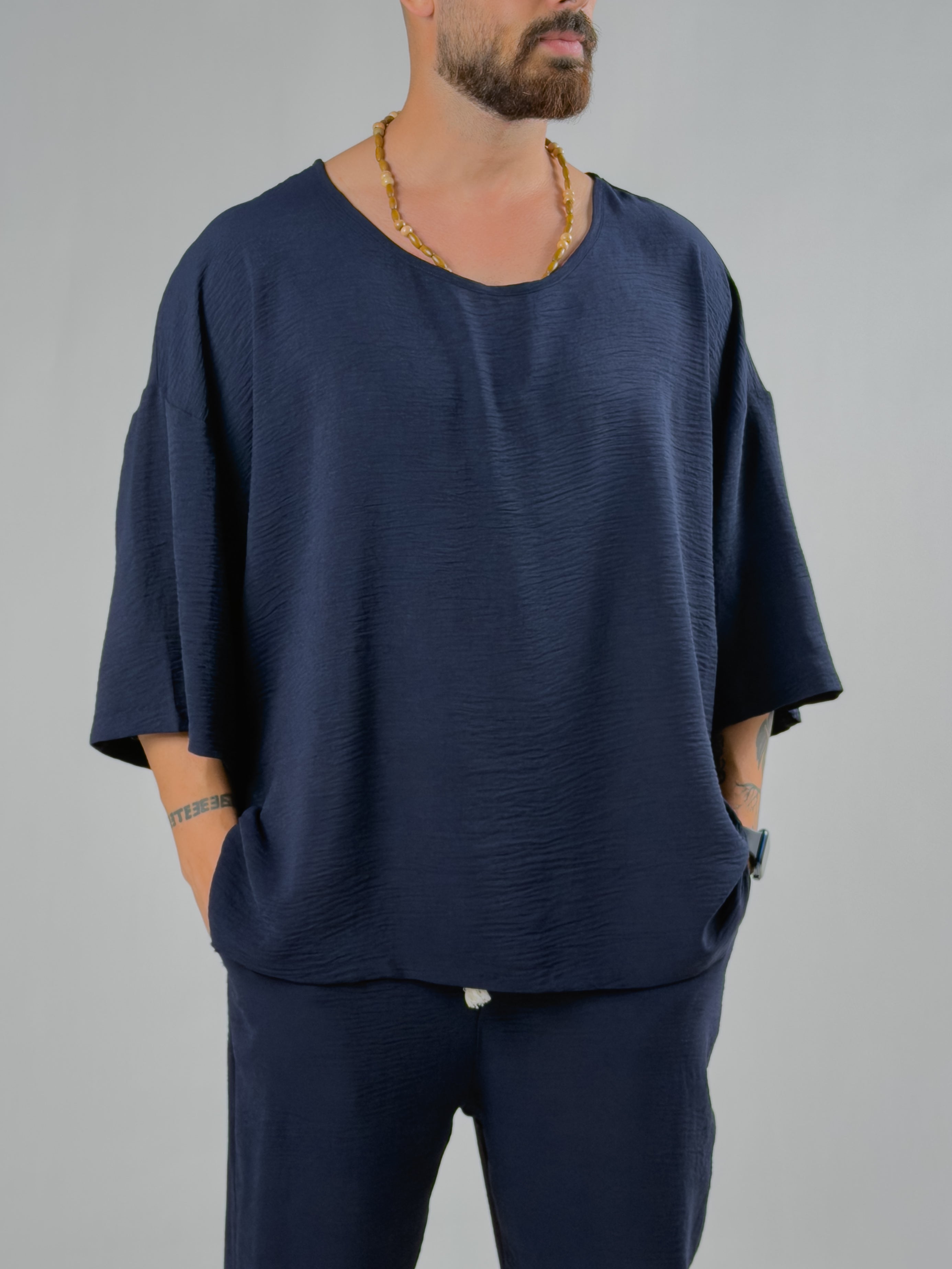 Oversize Lacivert Keten Takım COC3204