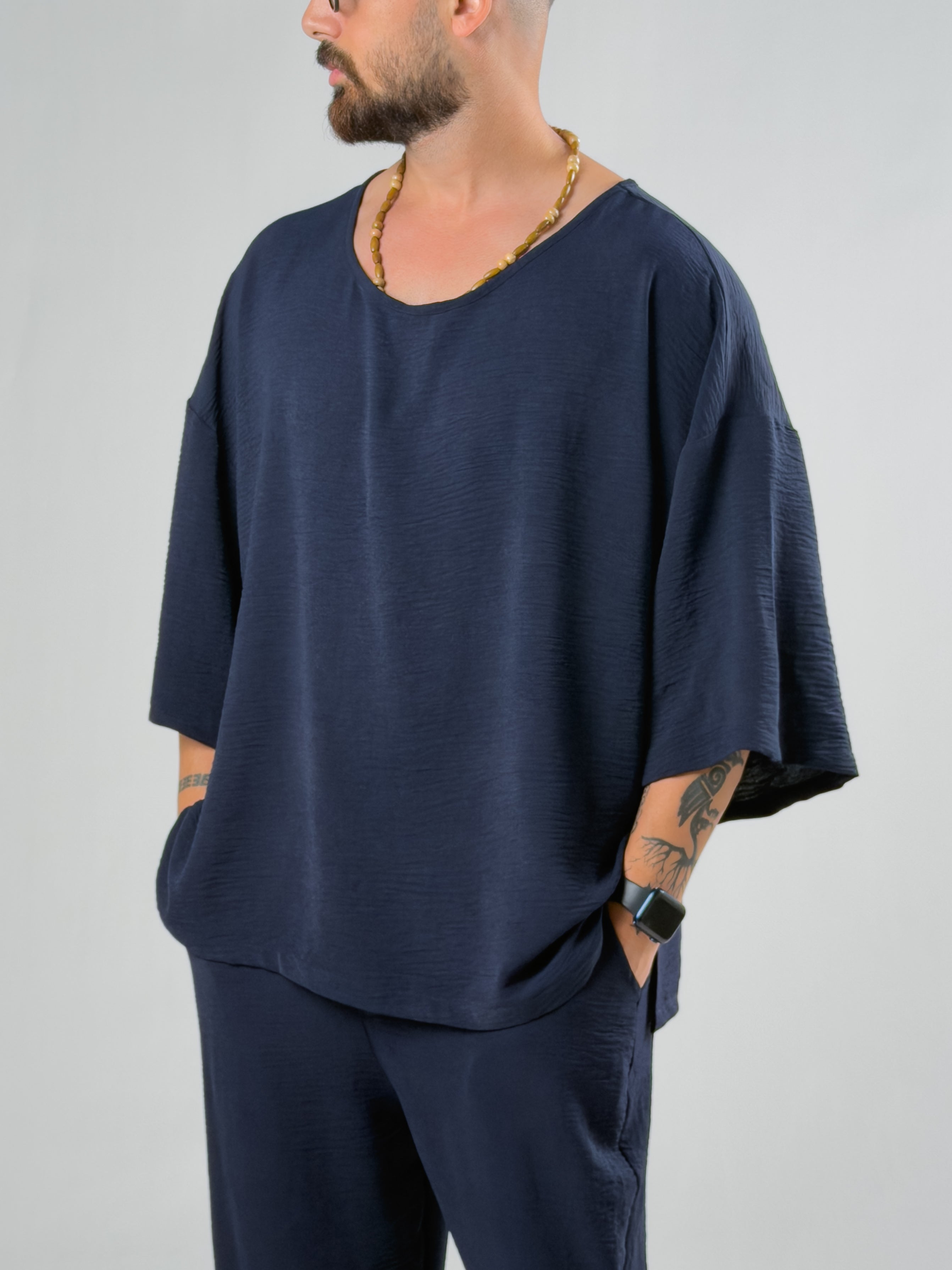 Oversize Lacivert Keten Takım COC3204