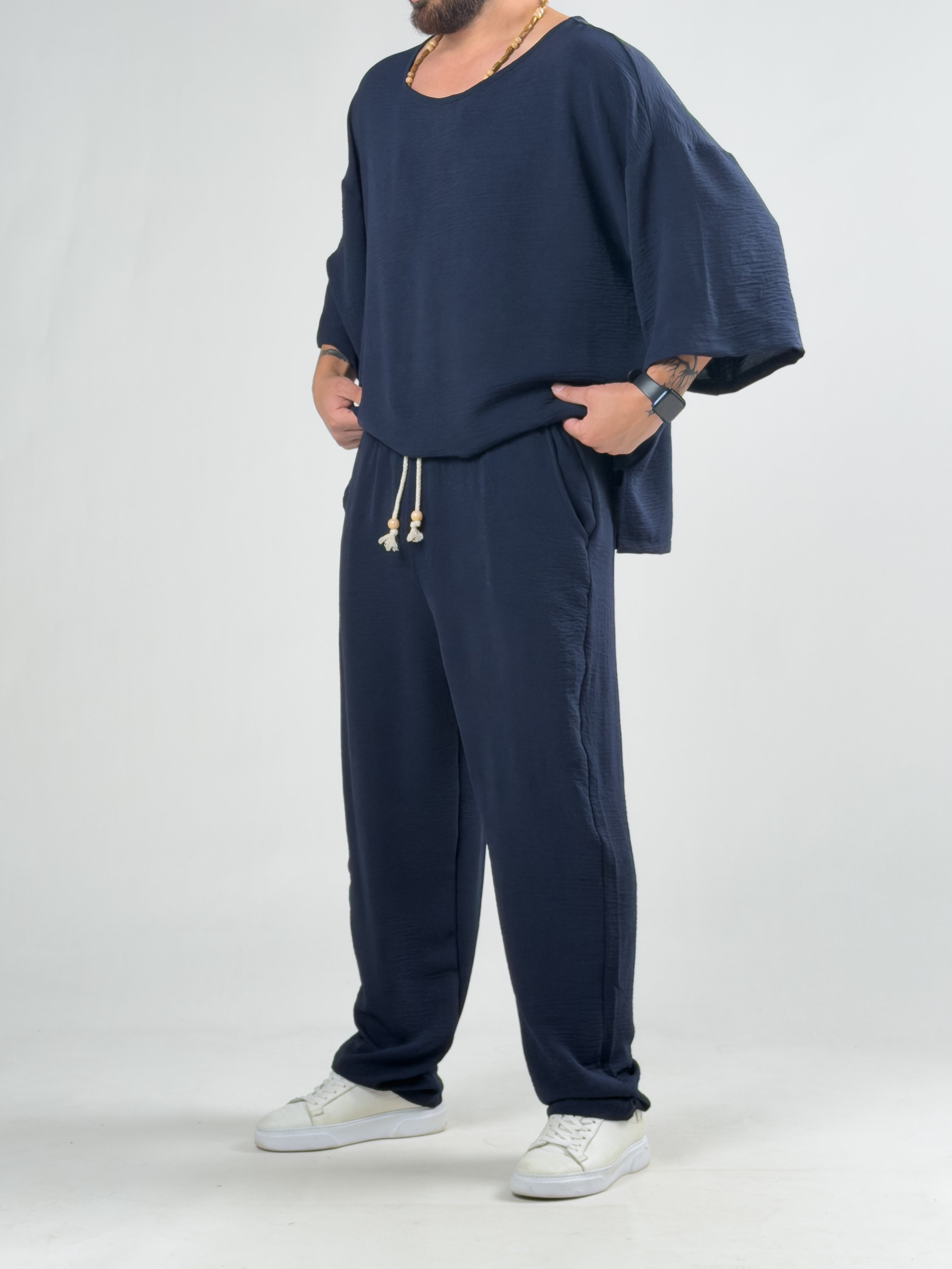 Oversize Lacivert Keten Takım COC3204