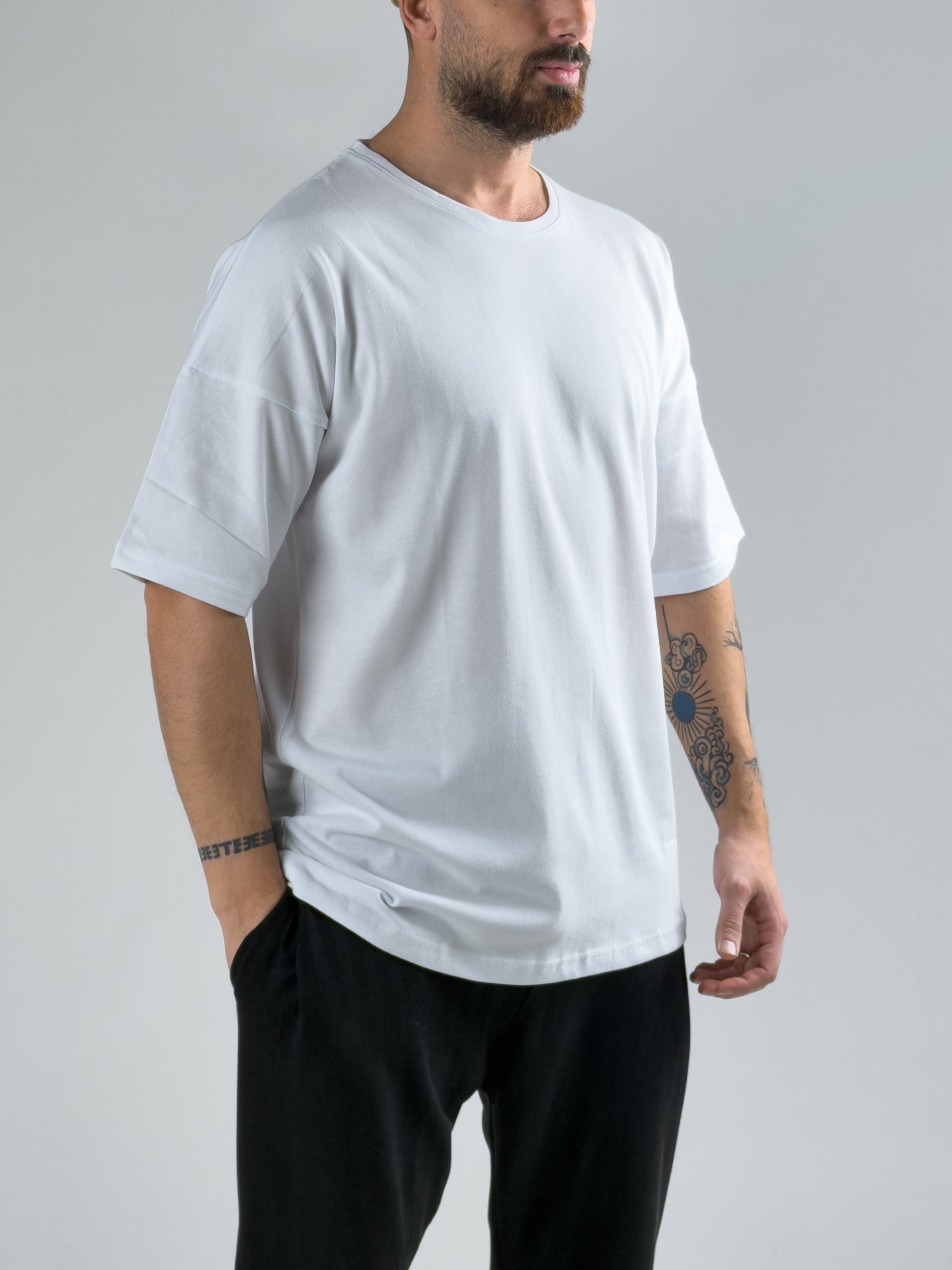 Oversize MX Beyaz Erkek T-Shirt COC3017