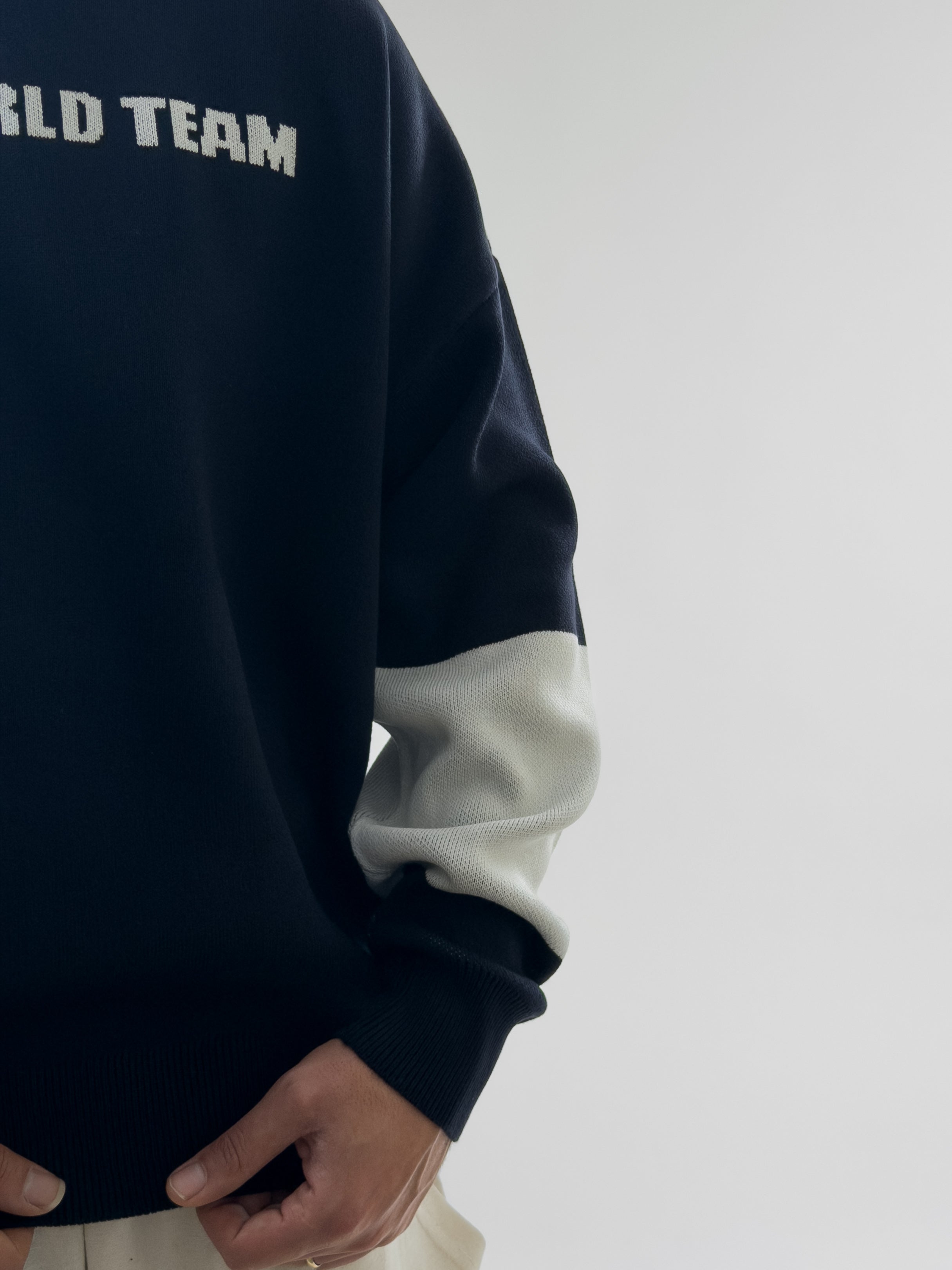 Oversize New York Erkek Lacivert Triko COC2597